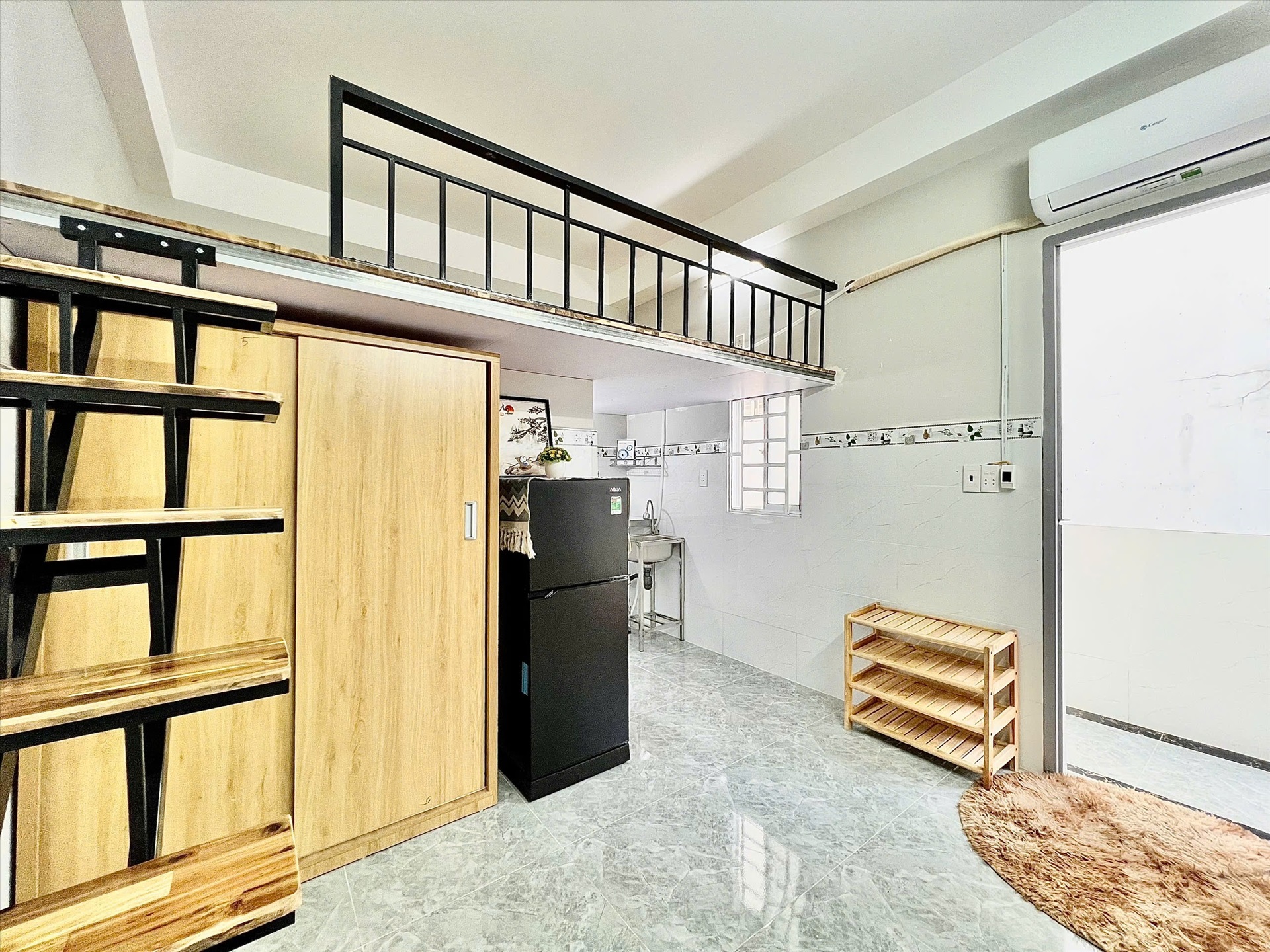 Phòng trọ Duplex 15m2 tại Lacasa Home B Dương Quảng Hàm - Gò Vấp - Phòng khách