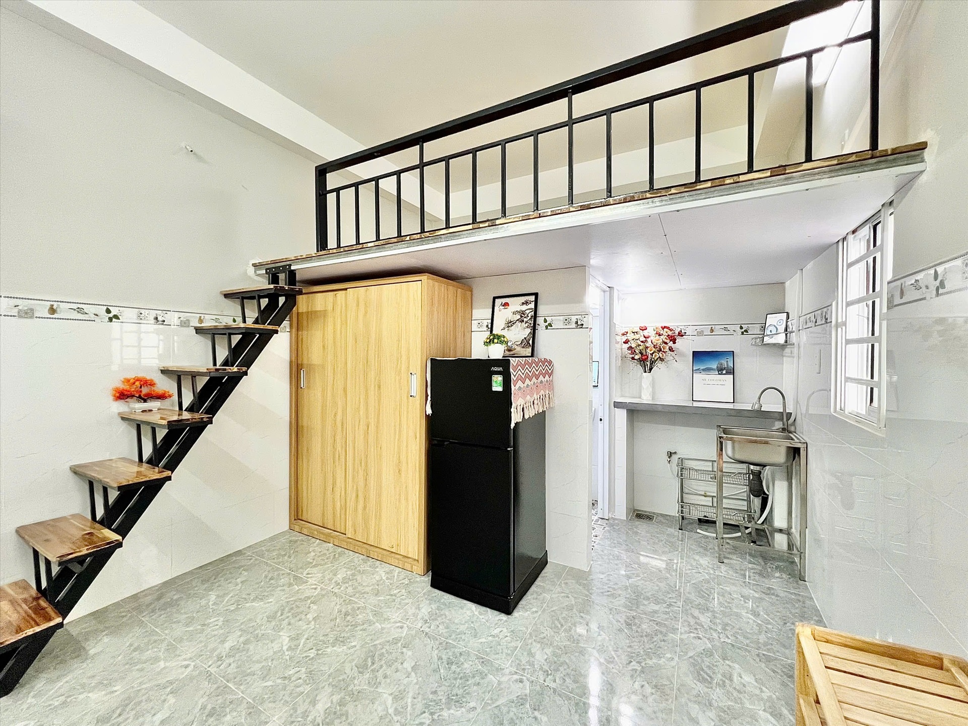 Phòng trọ Duplex 15m2 tại Lacasa Home B Dương Quảng Hàm - Gò Vấp - Phòng khách