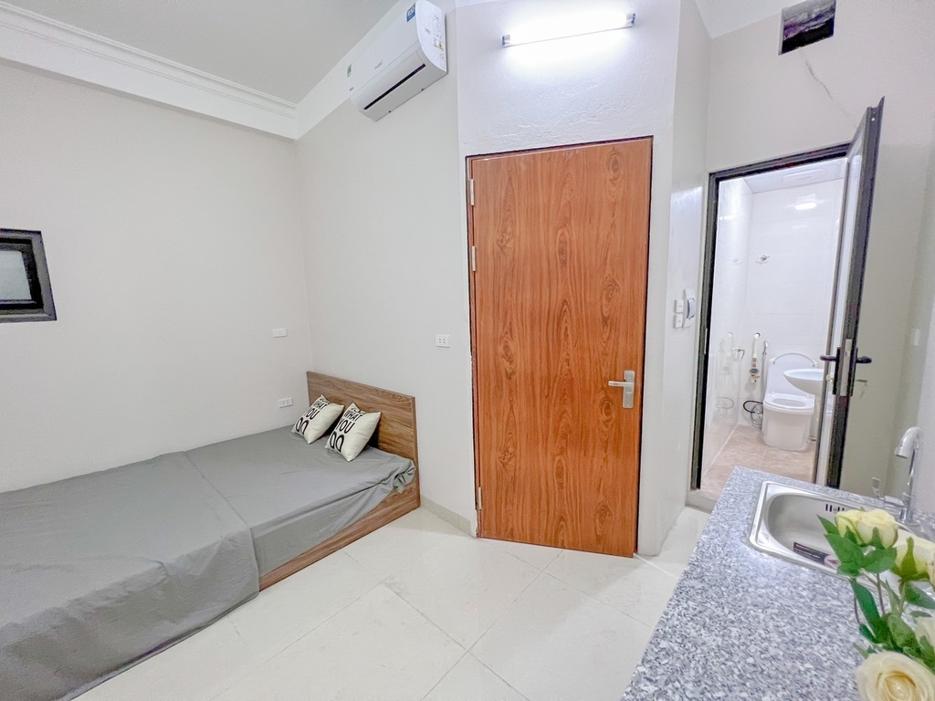 Phòng trọ Studio 25m2 tại AT Home Dương Quảng Hàm - Cầu Giấy - Phòng ngủ
