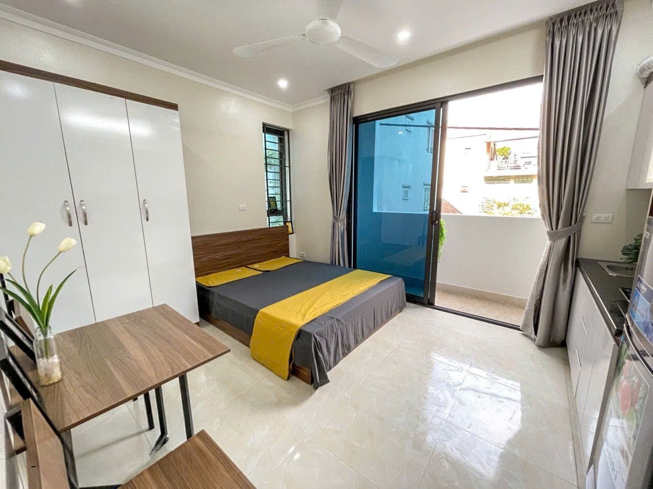 Phòng trọ Studio 30m2 tại RenHouse 1 Cầu Giấy - Cầu Giấy - Phòng ngủ