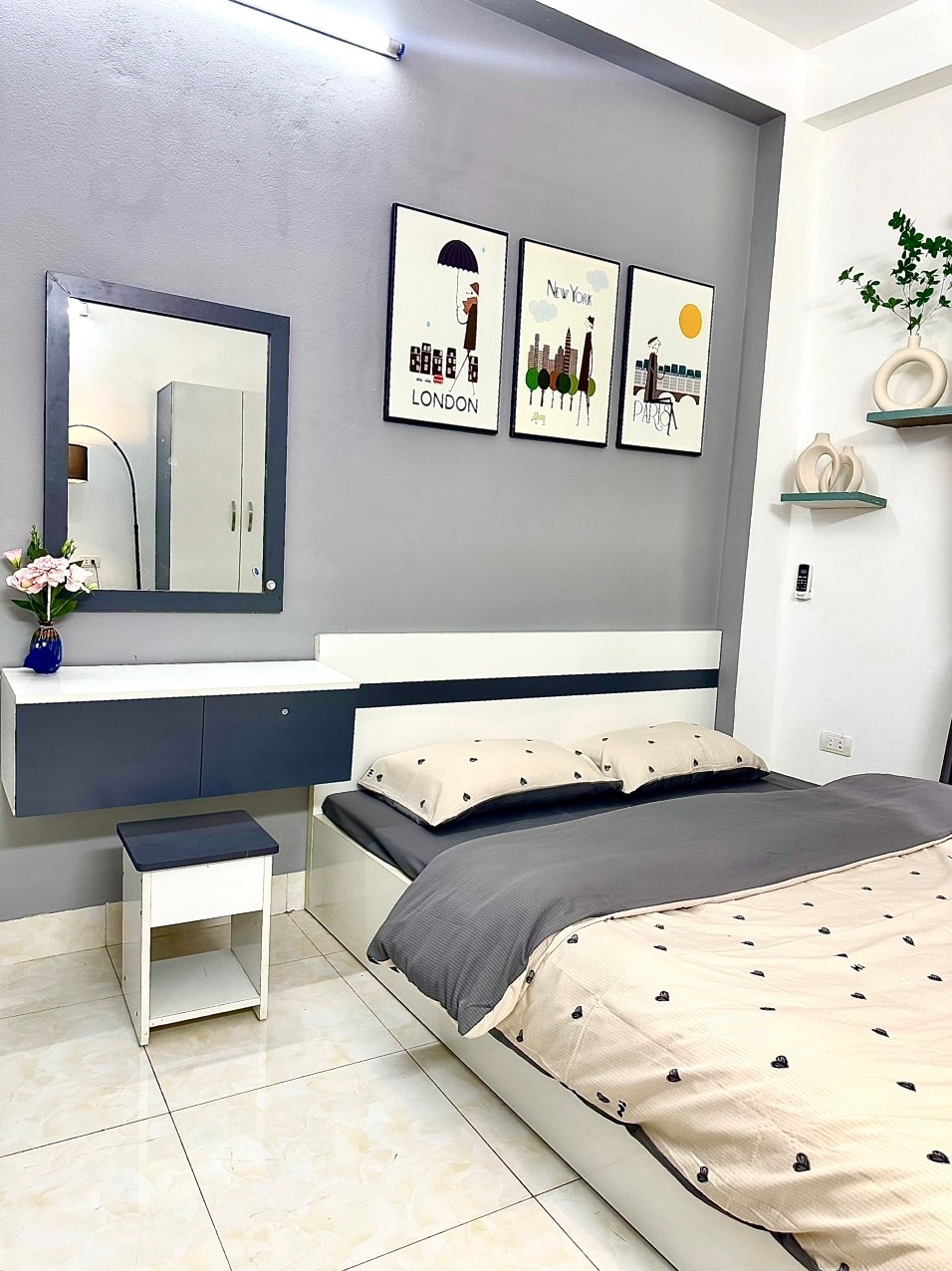 Phòng trọ Studio 30m2 tại DT Apartment Mỹ Đình - Nam Từ Liêm - Phòng ngủ