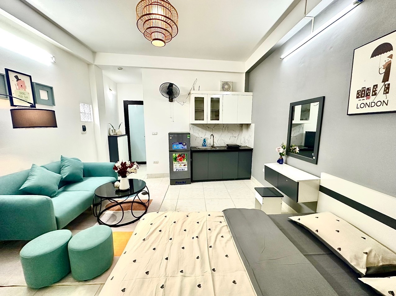 Phòng trọ Studio 30m2 tại DT Apartment Mỹ Đình - Nam Từ Liêm - Phòng ngủ