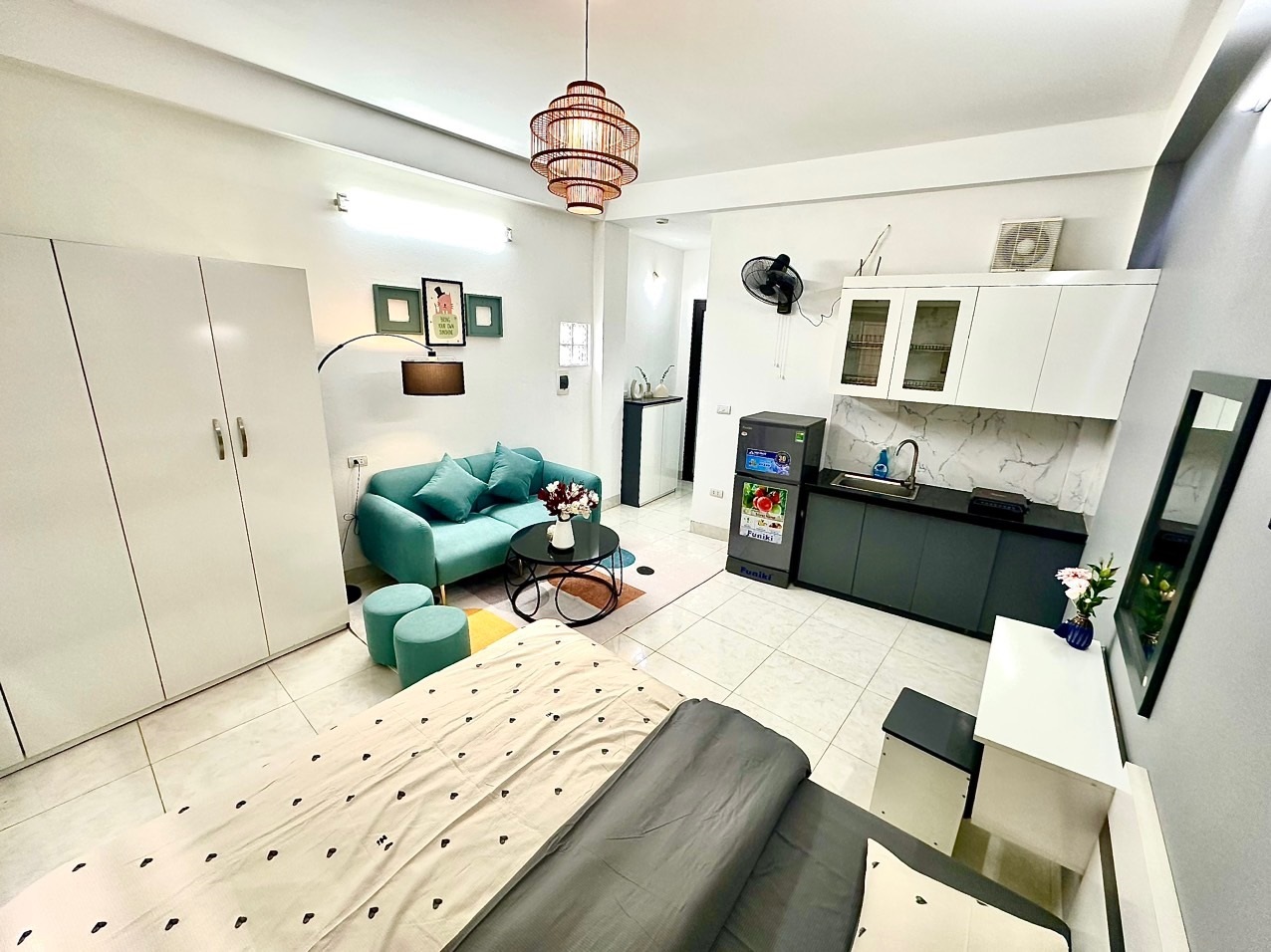 Phòng trọ Studio 30m2 tại DT Apartment Mỹ Đình - Nam Từ Liêm - Phòng ngủ