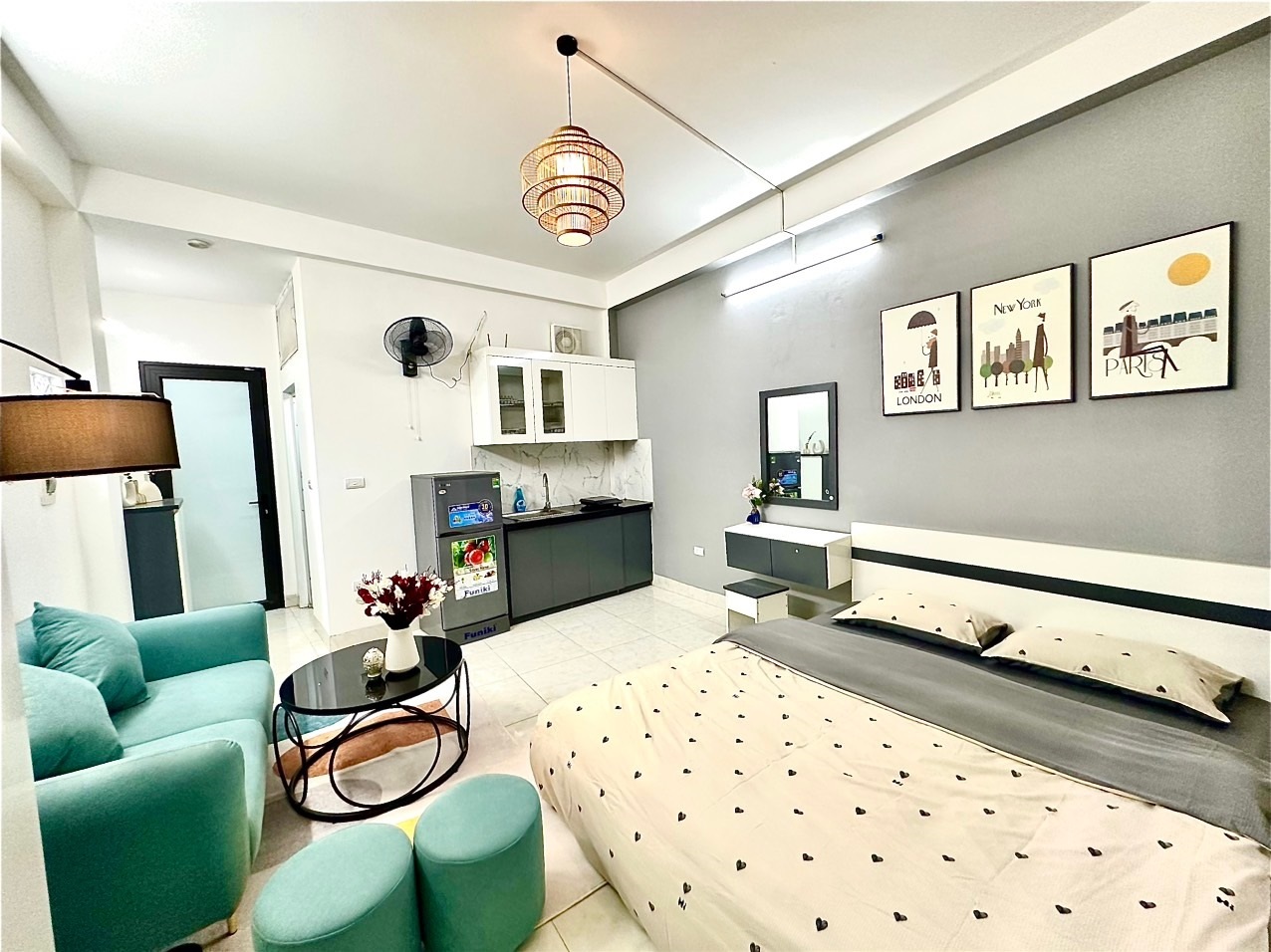 Phòng trọ Studio 30m2 tại DT Apartment Mỹ Đình - Nam Từ Liêm - Phòng bếp