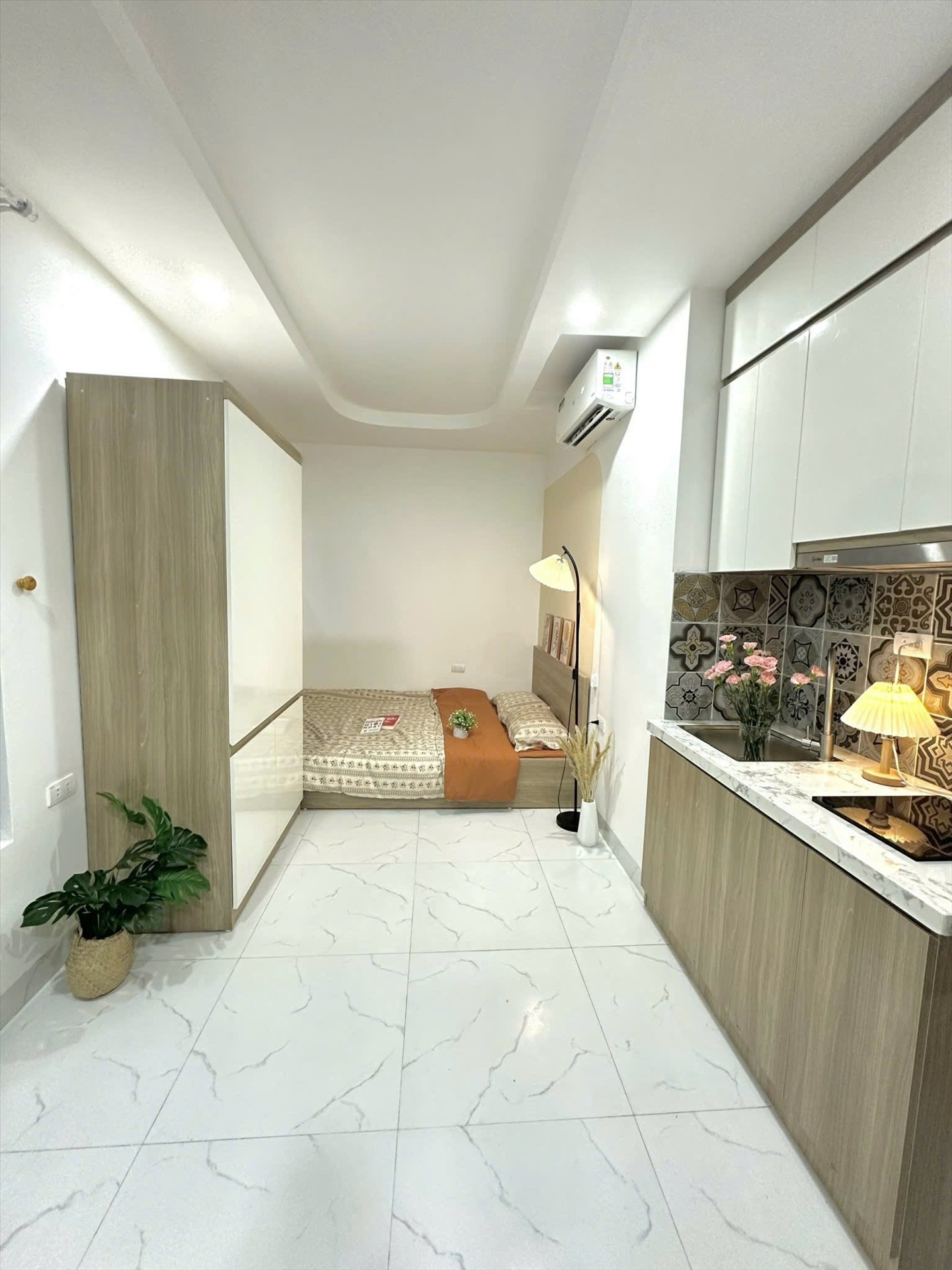 Phòng trọ Studio 25m2 tại NH Housing Hoa Bằng - Cầu Giấy - Phòng ngủ