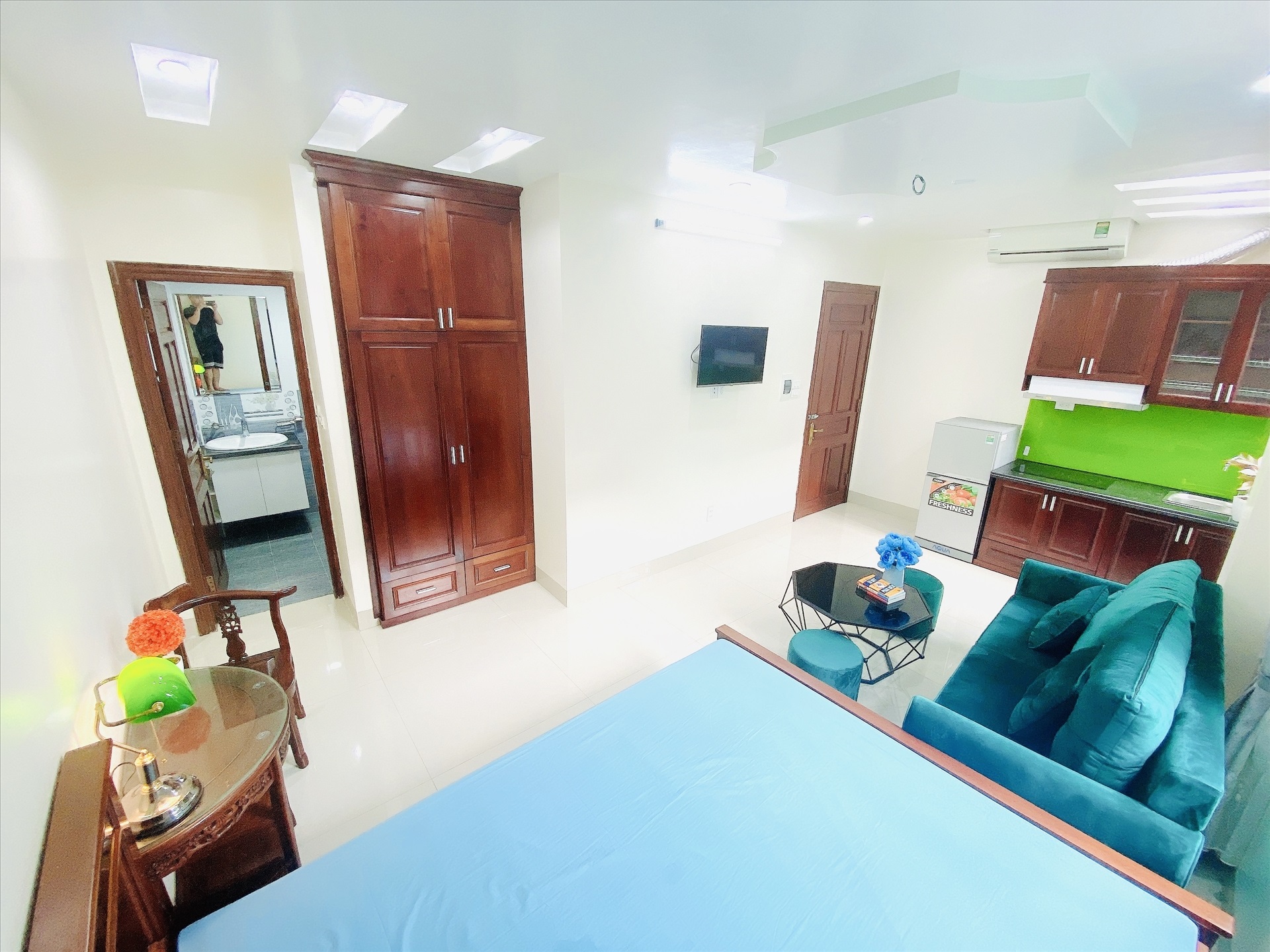 Phòng trọ Studio 30m2 tại Blue Homes Kim Hoa - Đống Đa - Phòng khách