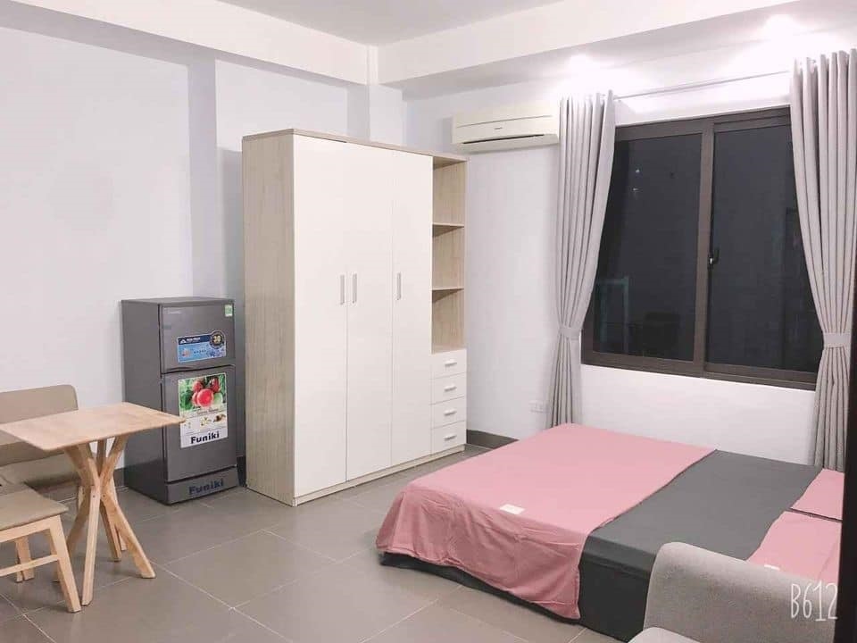 Phòng trọ Studio 28m2 tại RenHouse 1 Trần Thái Tông - Cầu Giấy - Phòng ngủ