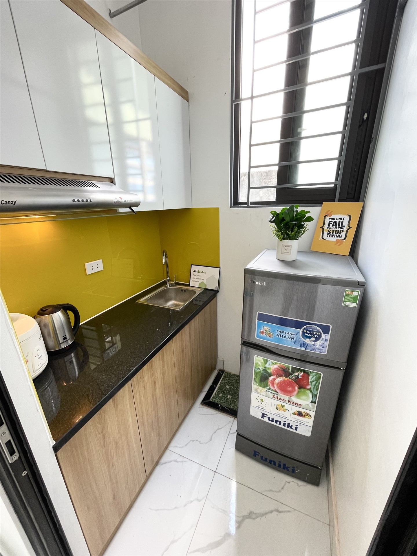 Phòng trọ 1 Phòng ngủ 20m2 tại Airstay Lê Thanh Nghị - Hai Bà Trưng - Phòng bếp