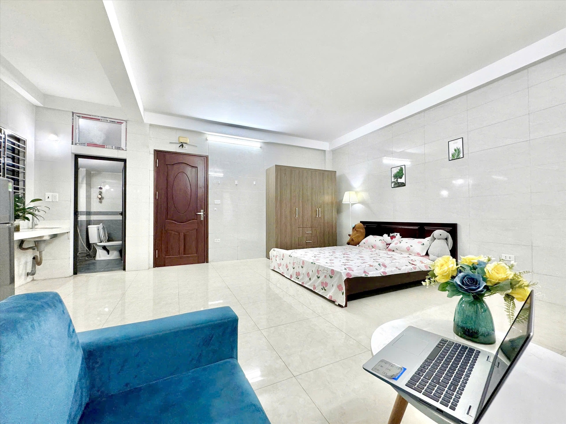 Phòng trọ Studio 30m2 tại Time House 4 Cầu Diễn - Bắc Từ Liêm - Phòng ngủ