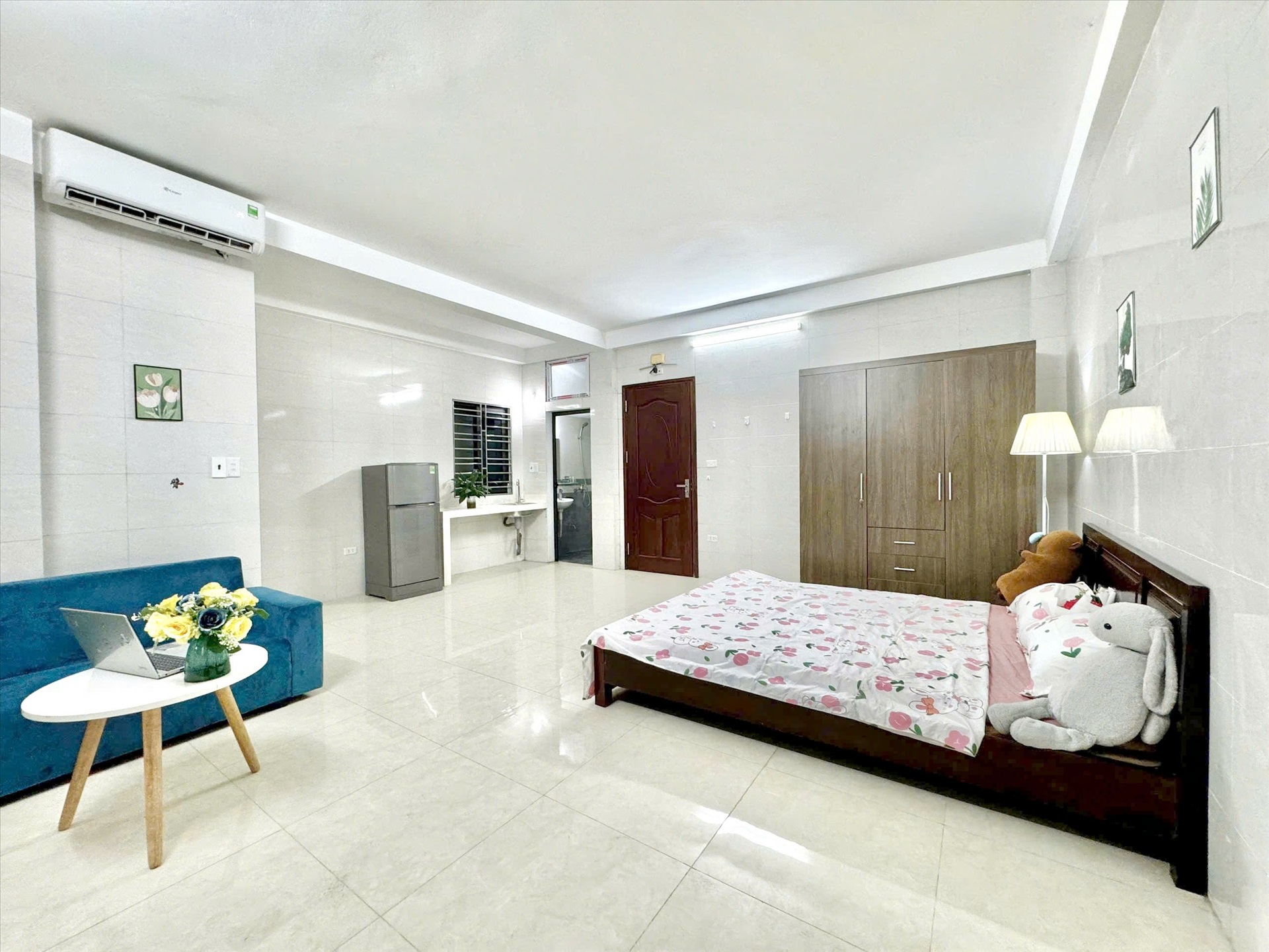 Phòng trọ Studio 30m2 tại Time House 4 Cầu Diễn - Bắc Từ Liêm - Phòng ngủ