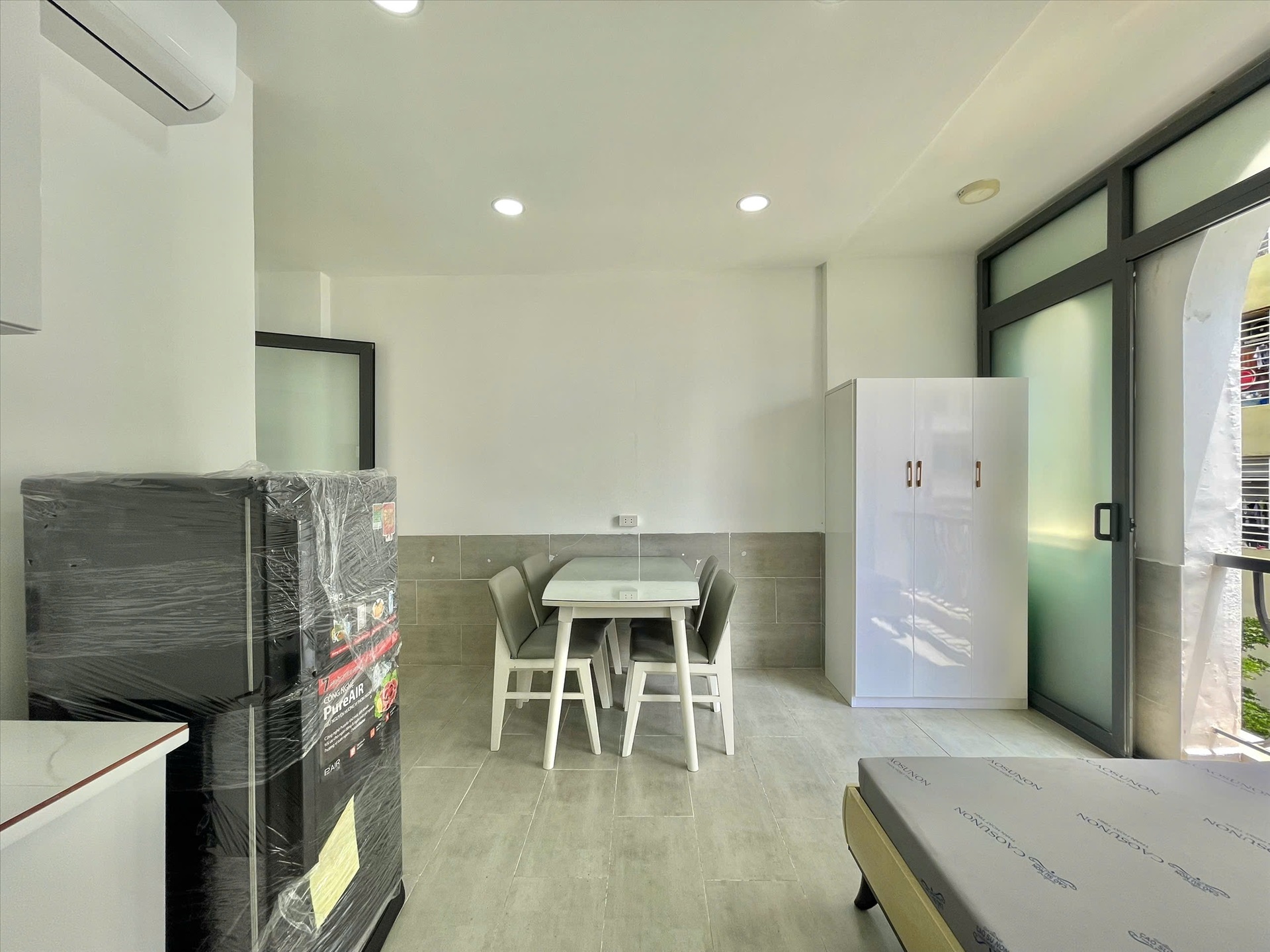 Phòng trọ Studio 25m2 tại Bhome Nguyễn Văn Thương - Bình Thạnh - Phòng ngủ