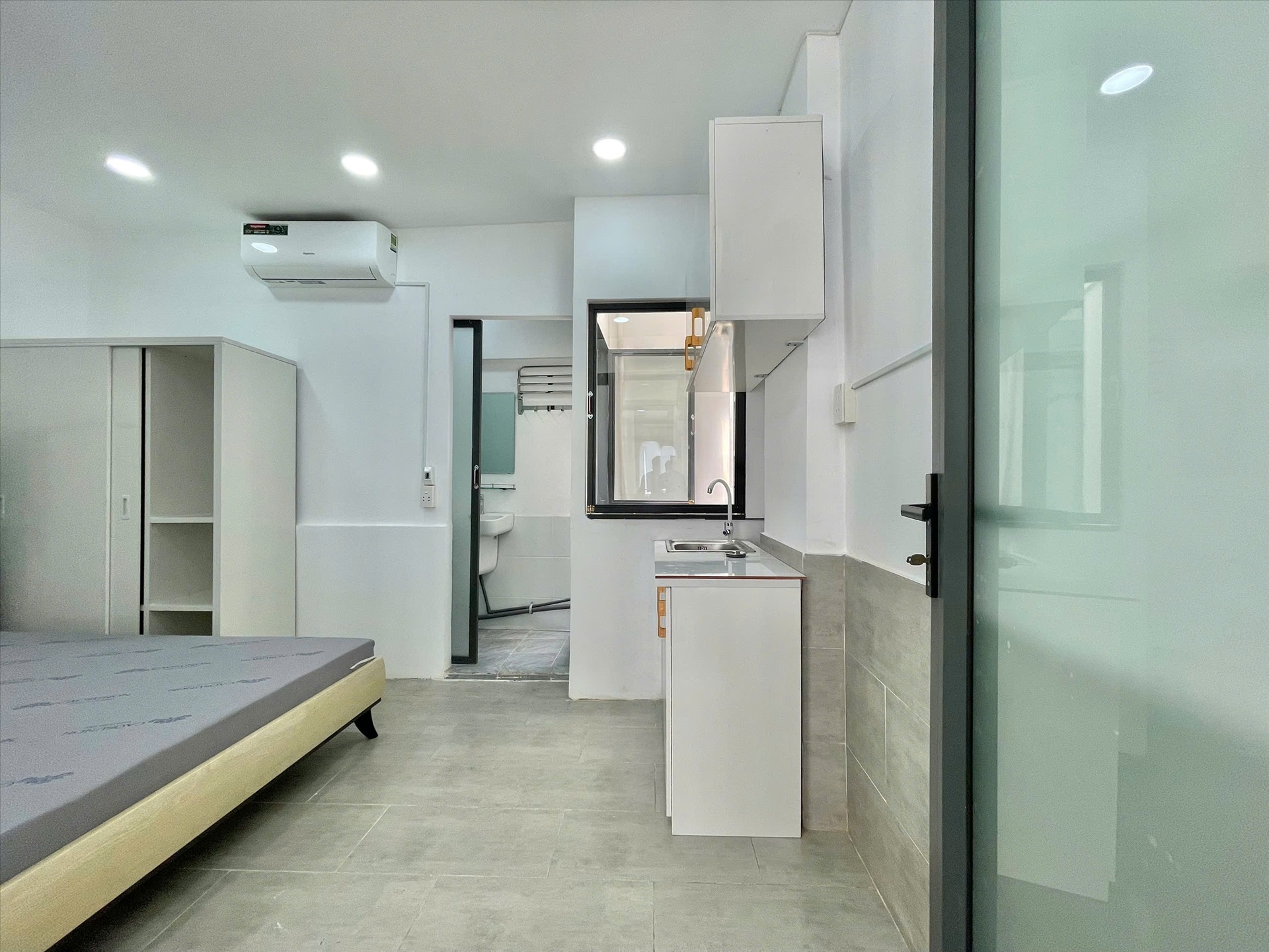 Phòng trọ Studio 20m2 tại Bhome Nguyễn Văn Thương - Bình Thạnh - Phòng ngủ