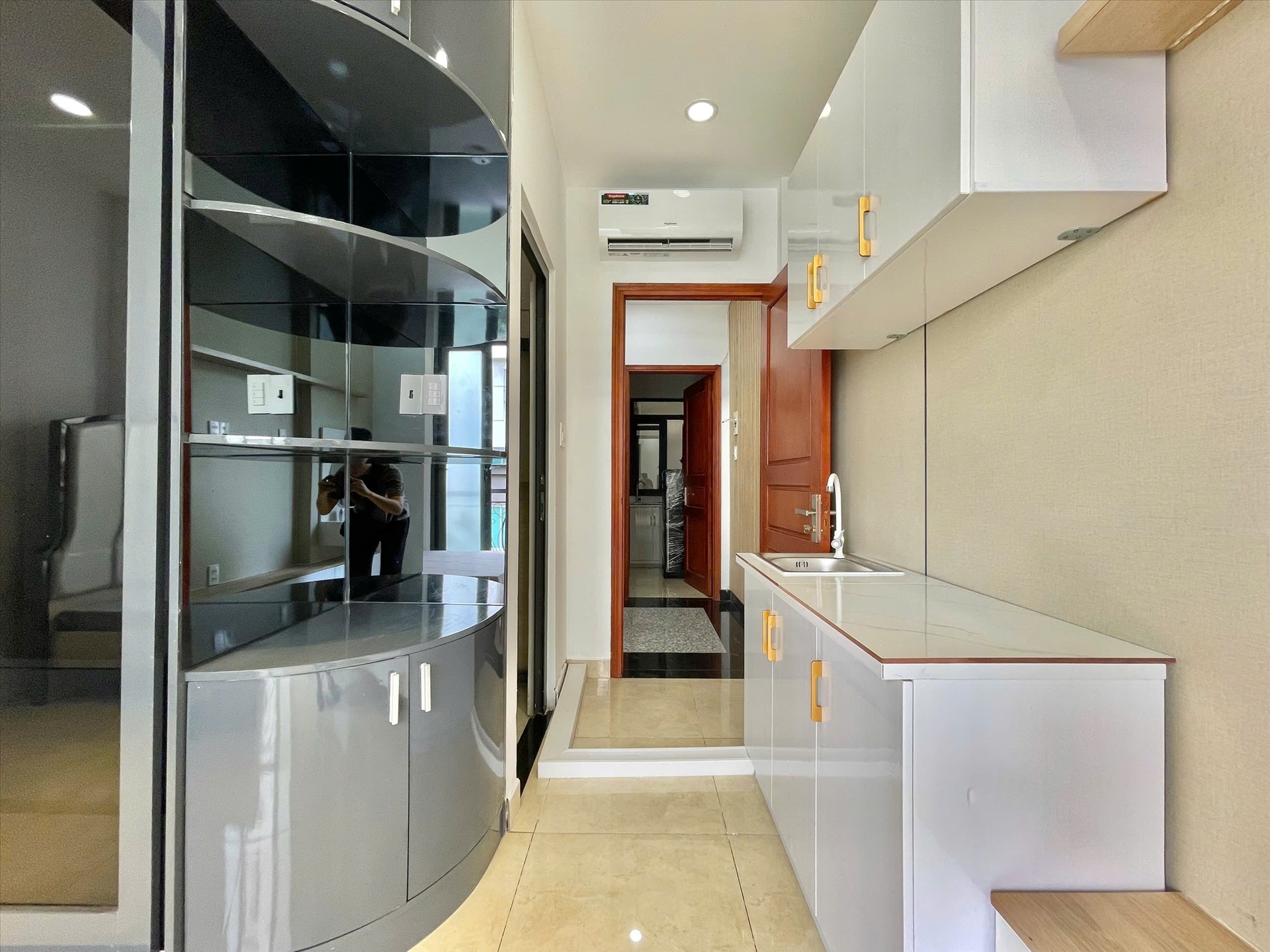 Phòng trọ Studio 25m2 tại Bhome Nguyễn Văn Thương - Bình Thạnh - Phòng bếp