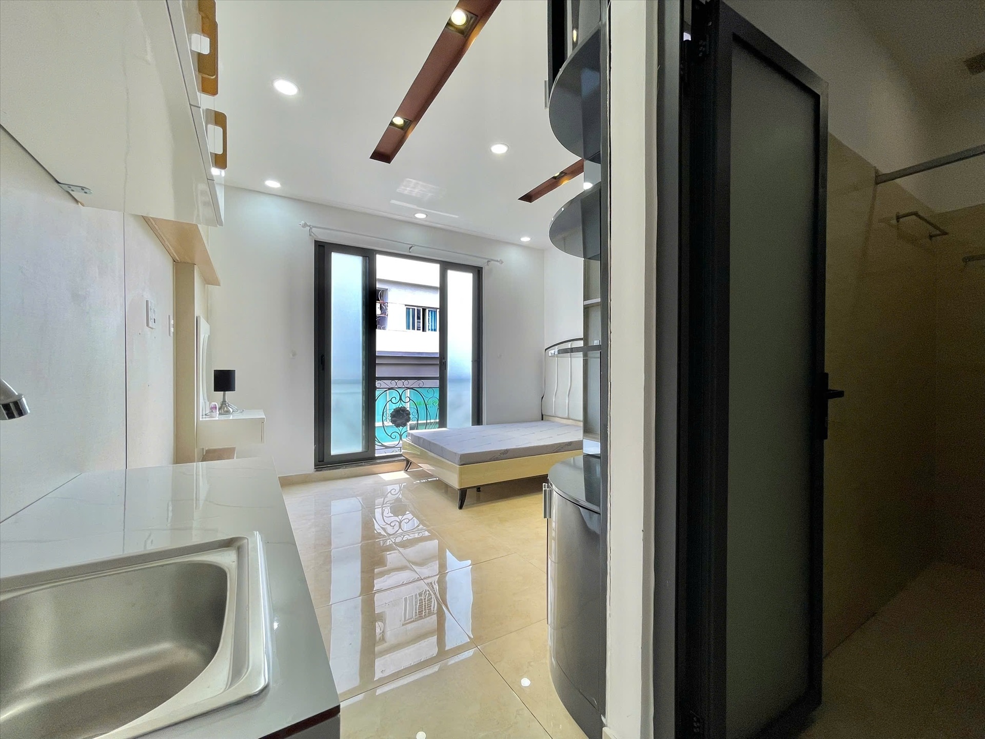 Phòng trọ Studio 25m2 tại Bhome Nguyễn Văn Thương - Bình Thạnh - Phòng ngủ