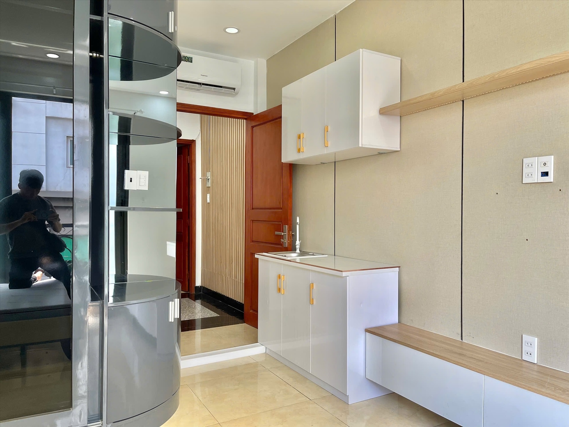 Phòng trọ Studio 25m2 tại Bhome Nguyễn Văn Thương - Bình Thạnh - Phòng bếp