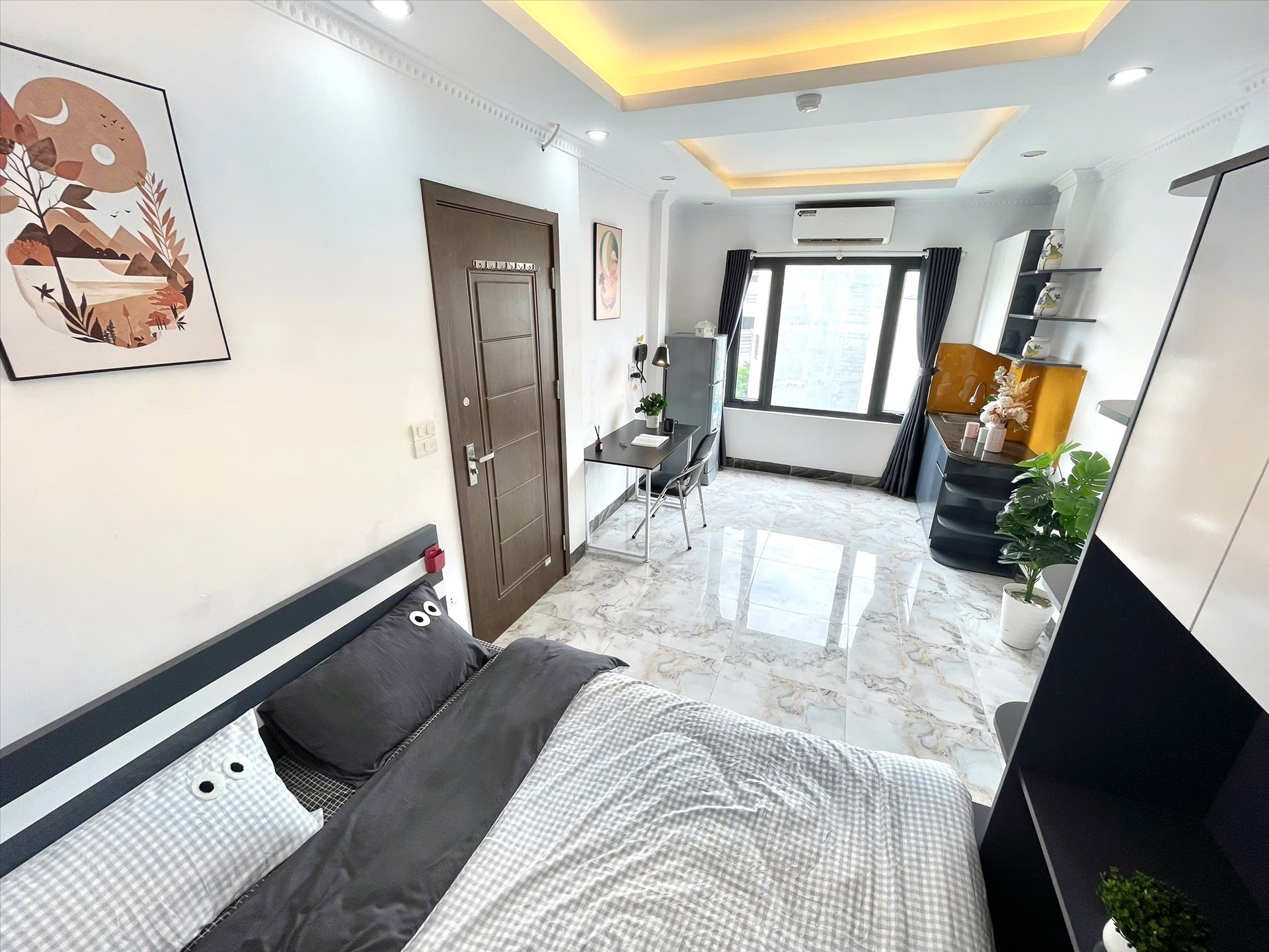 Phòng trọ Studio 25m2 tại Airstay Đại La - Hai Bà Trưng - Phòng ngủ