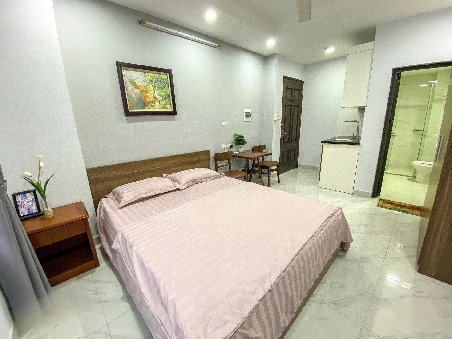 Phòng trọ Studio 28m2 tại RenHouse Đình Thôn - Nam Từ Liêm - Phòng ngủ