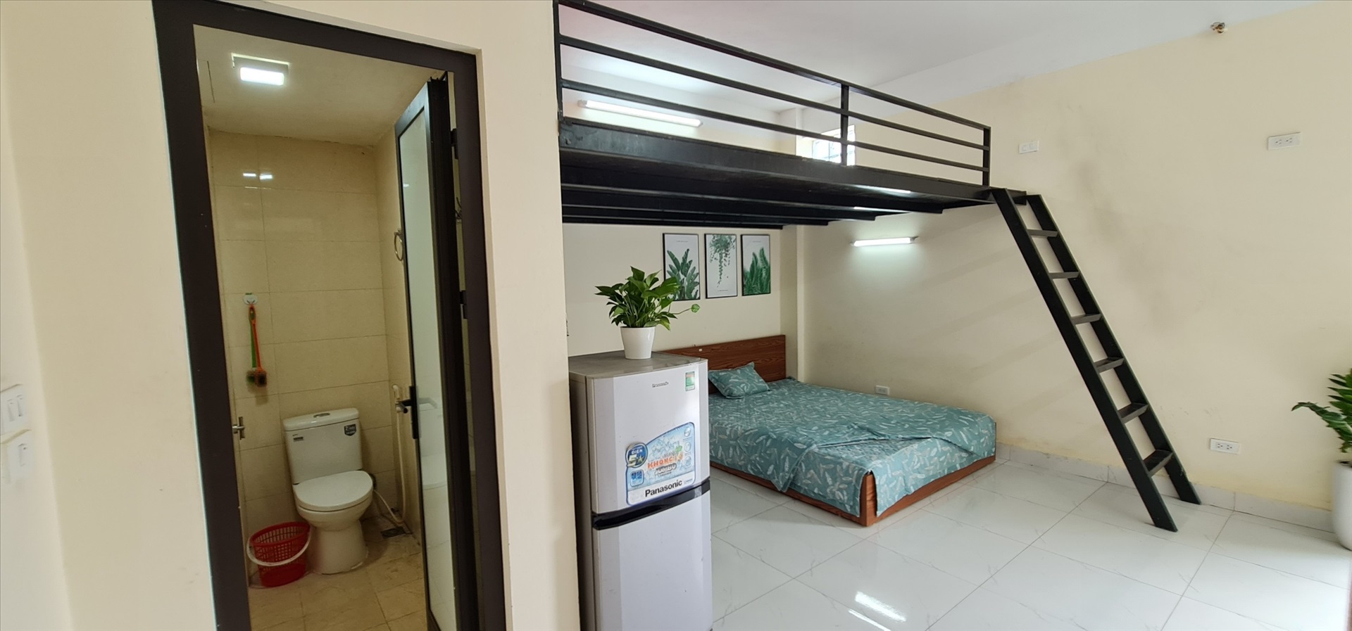 Phòng trọ Studio 40m2 tại Salahomes Kim Giang - Hoàng Mai - Phòng ngủ