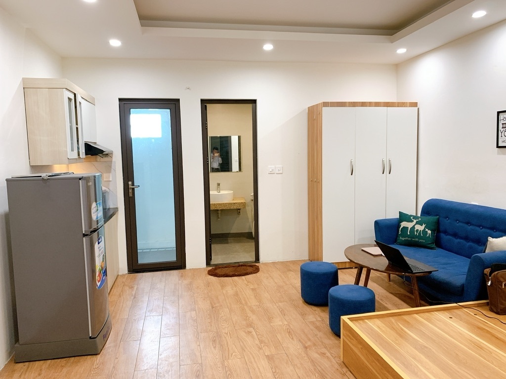 Phòng trọ Studio 25m2 tại AT Home Giang Văn Minh - Ba Đình - Phòng ngủ