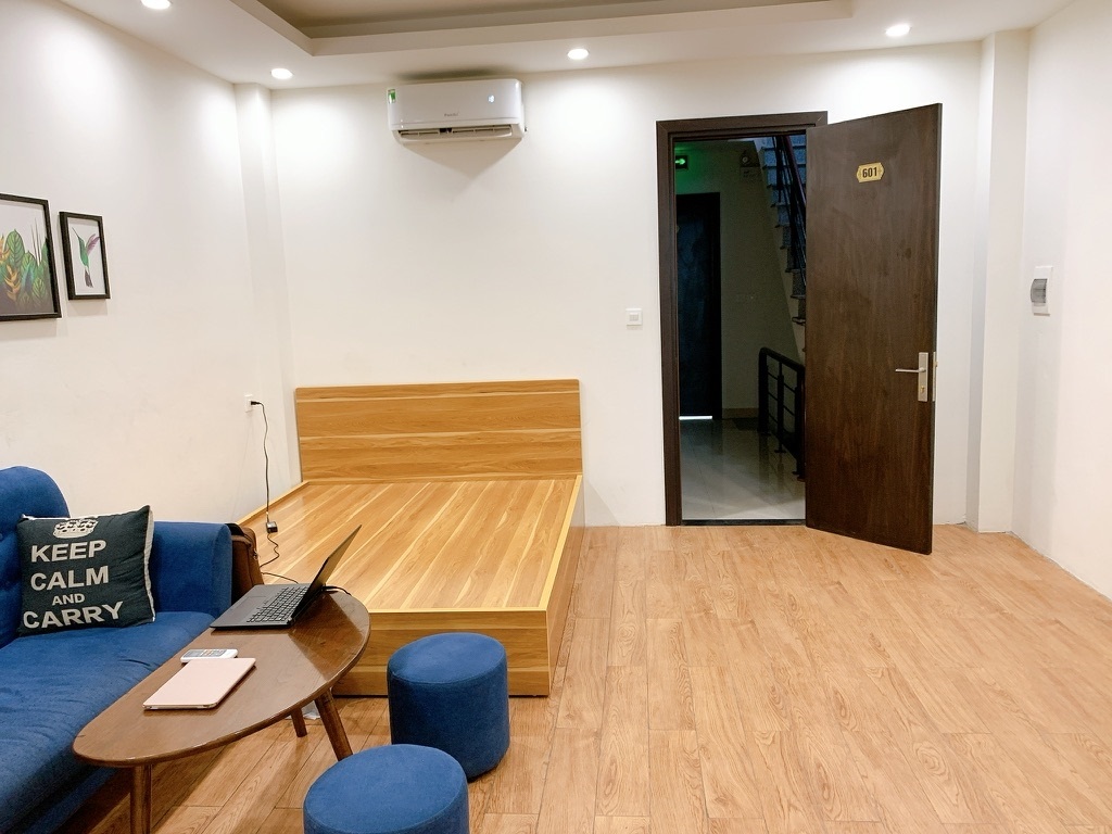 Phòng trọ Studio 25m2 tại AT Home Giang Văn Minh - Ba Đình - Phòng ngủ