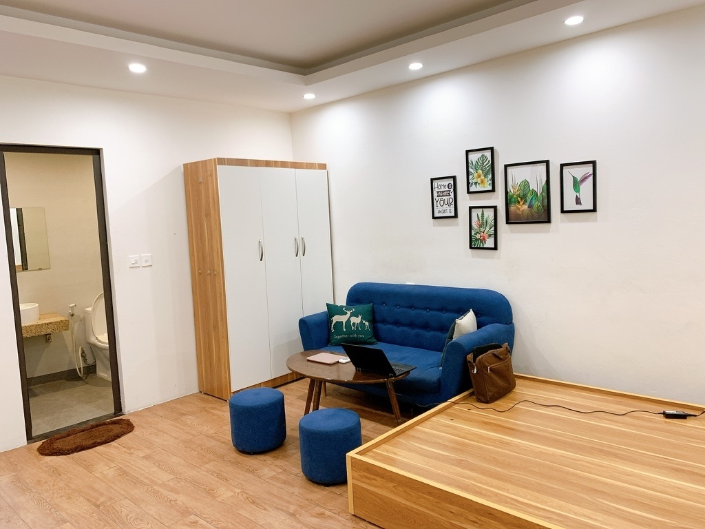 Phòng trọ Studio 25m2 tại AT Home Giang Văn Minh - Ba Đình - Phòng ngủ