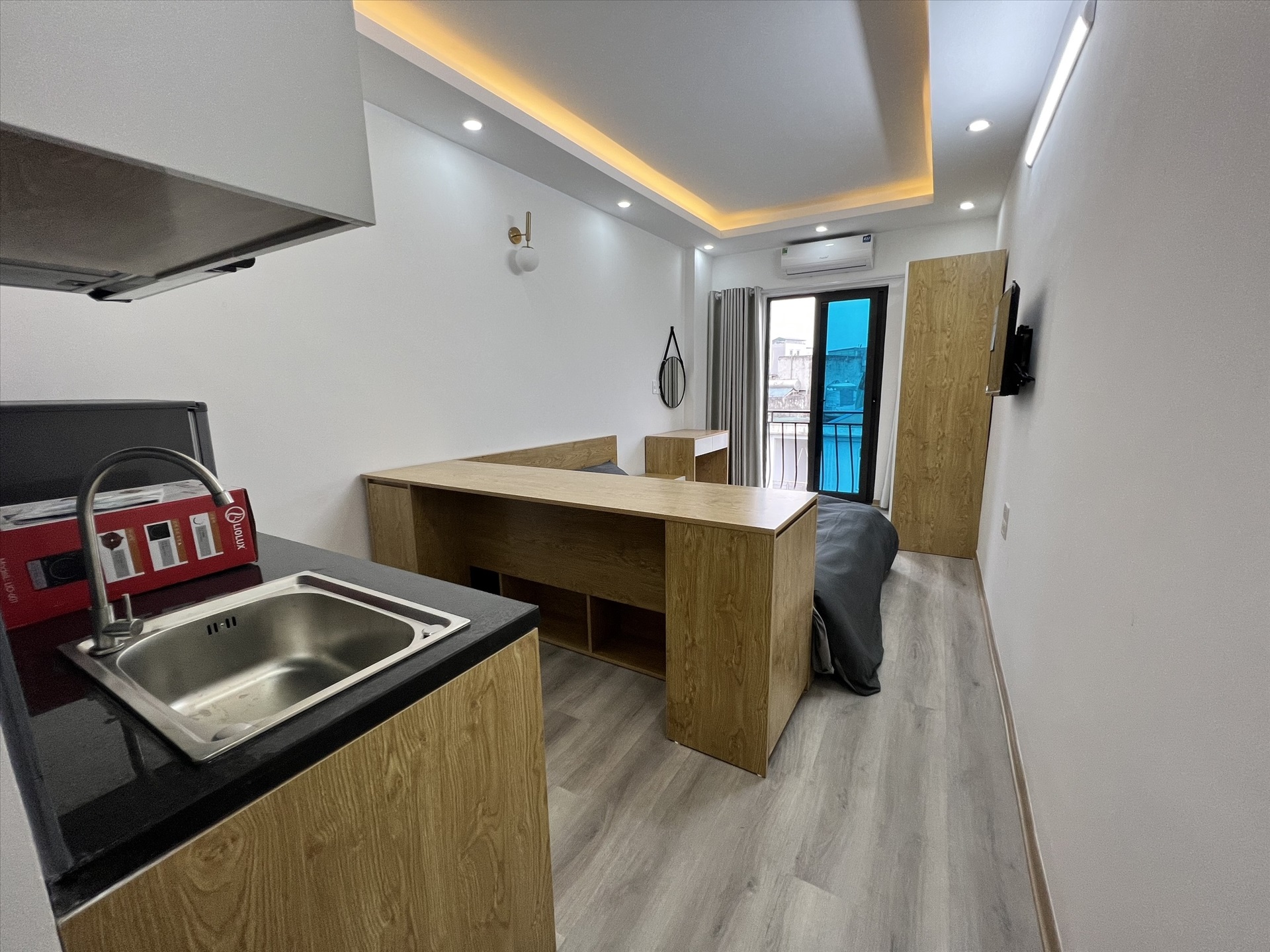 Phòng trọ Studio 30m2 tại AT Home Hồ Tùng Mậu - Cầu Giấy - Phòng bếp