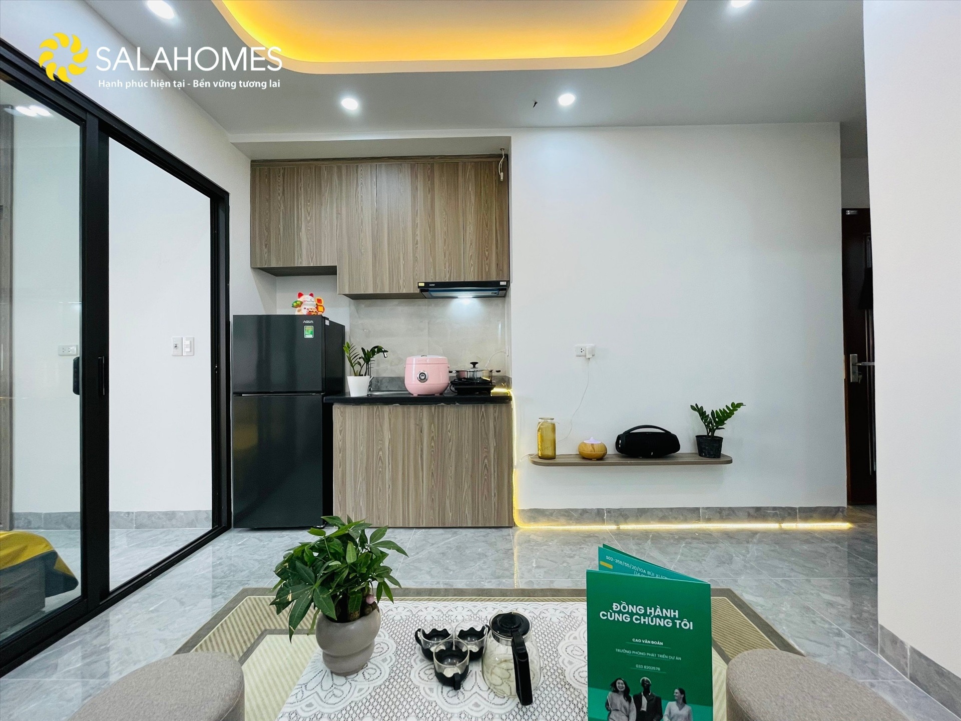 Phòng trọ 1 Phòng ngủ 40m2 tại Salahomes Pháo Đài Láng - Đống Đa - Phòng khách