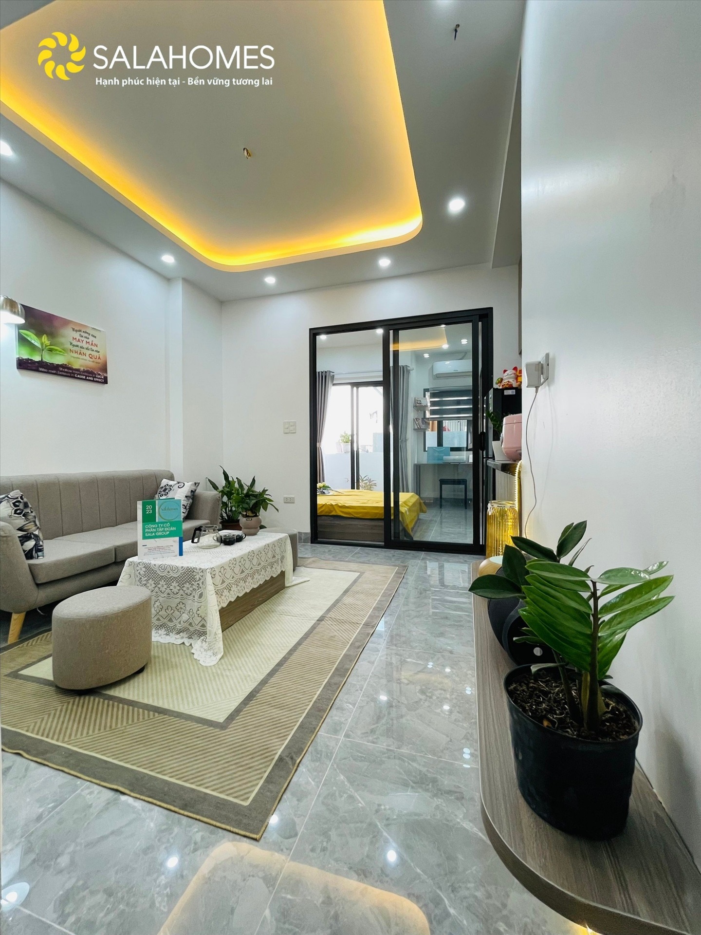 Phòng trọ 1 Phòng ngủ 40m2 tại Salahomes Pháo Đài Láng - Đống Đa - Phòng khách