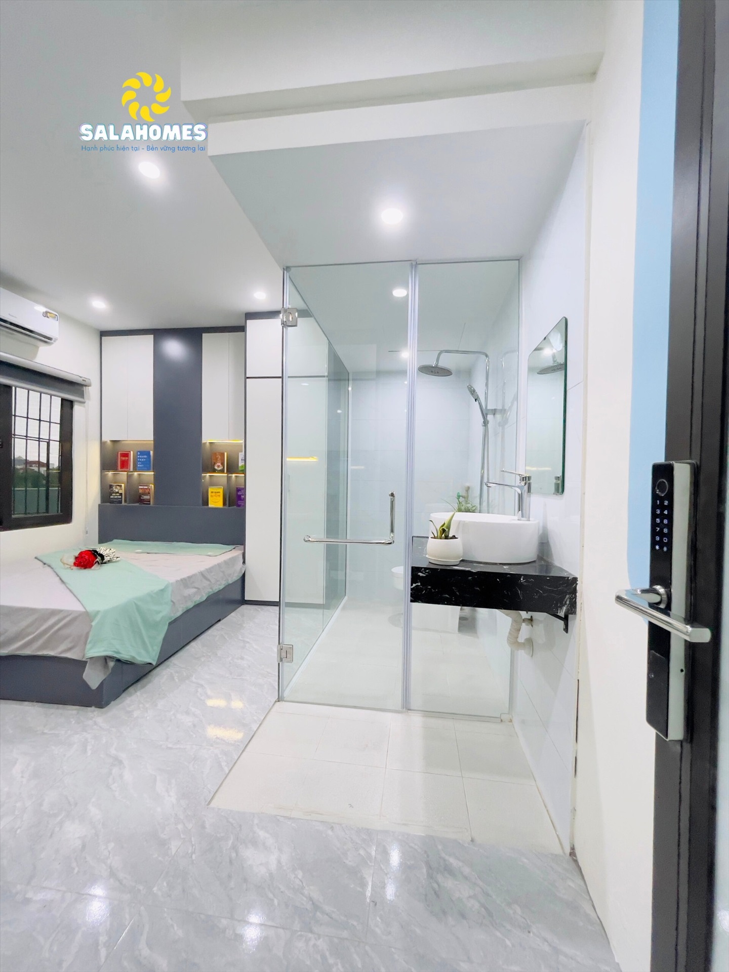Phòng trọ Studio 30m2 tại Salahomes Hạ Yên Quyết - Cầu Giấy - Phòng ngủ