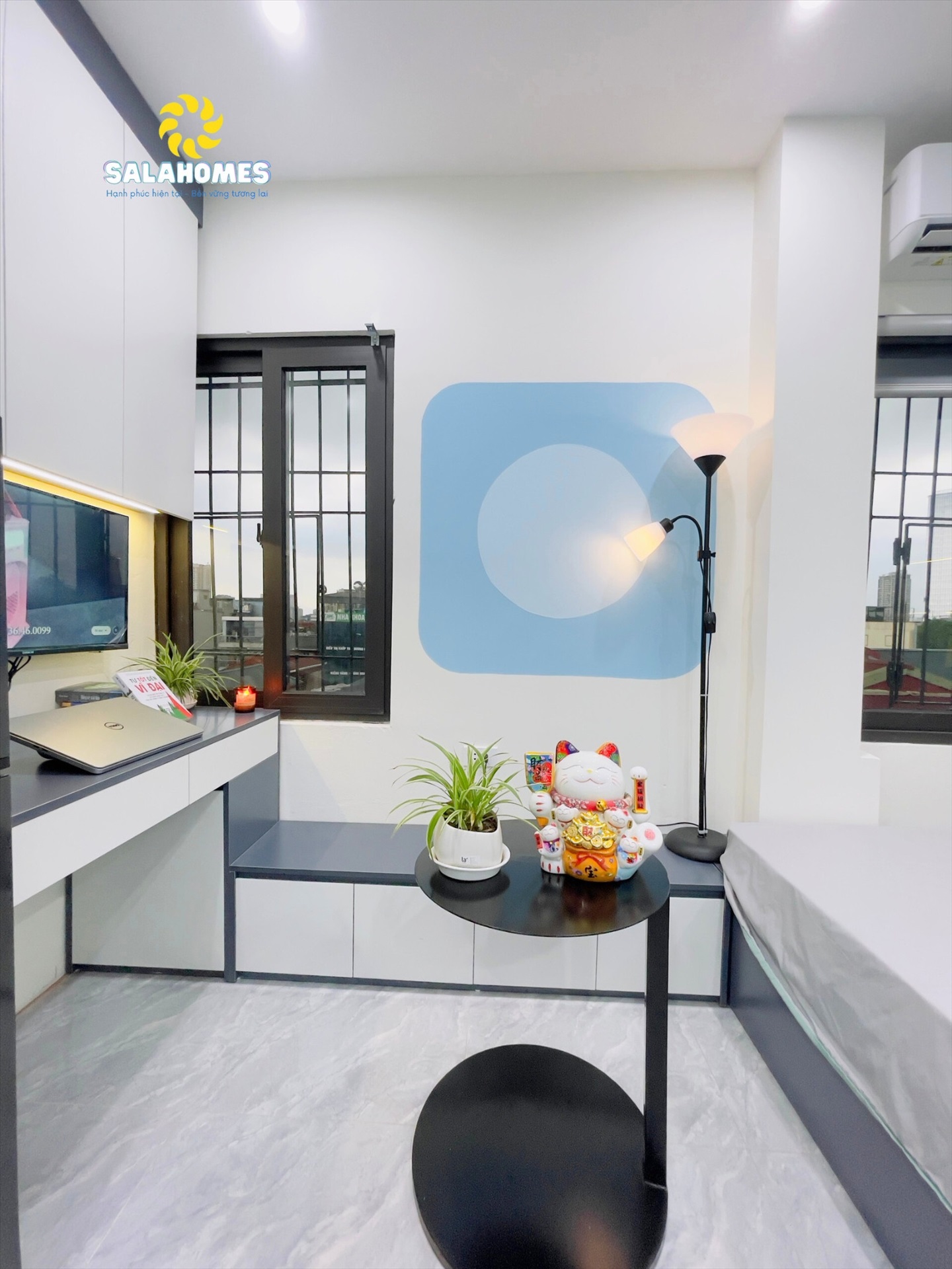 Phòng trọ Studio 30m2 tại Salahomes Hạ Yên Quyết - Cầu Giấy - Phòng ngủ