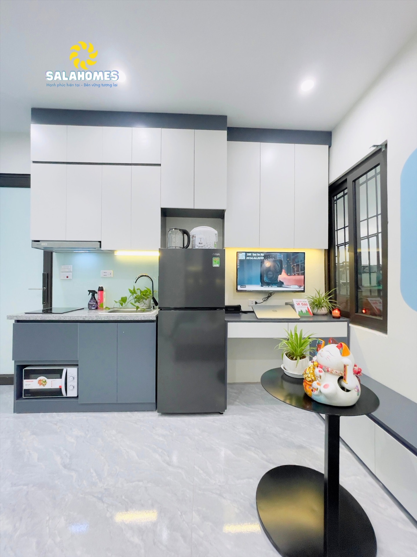 Phòng trọ Studio 30m2 tại Salahomes Hạ Yên Quyết - Cầu Giấy - Phòng ngủ