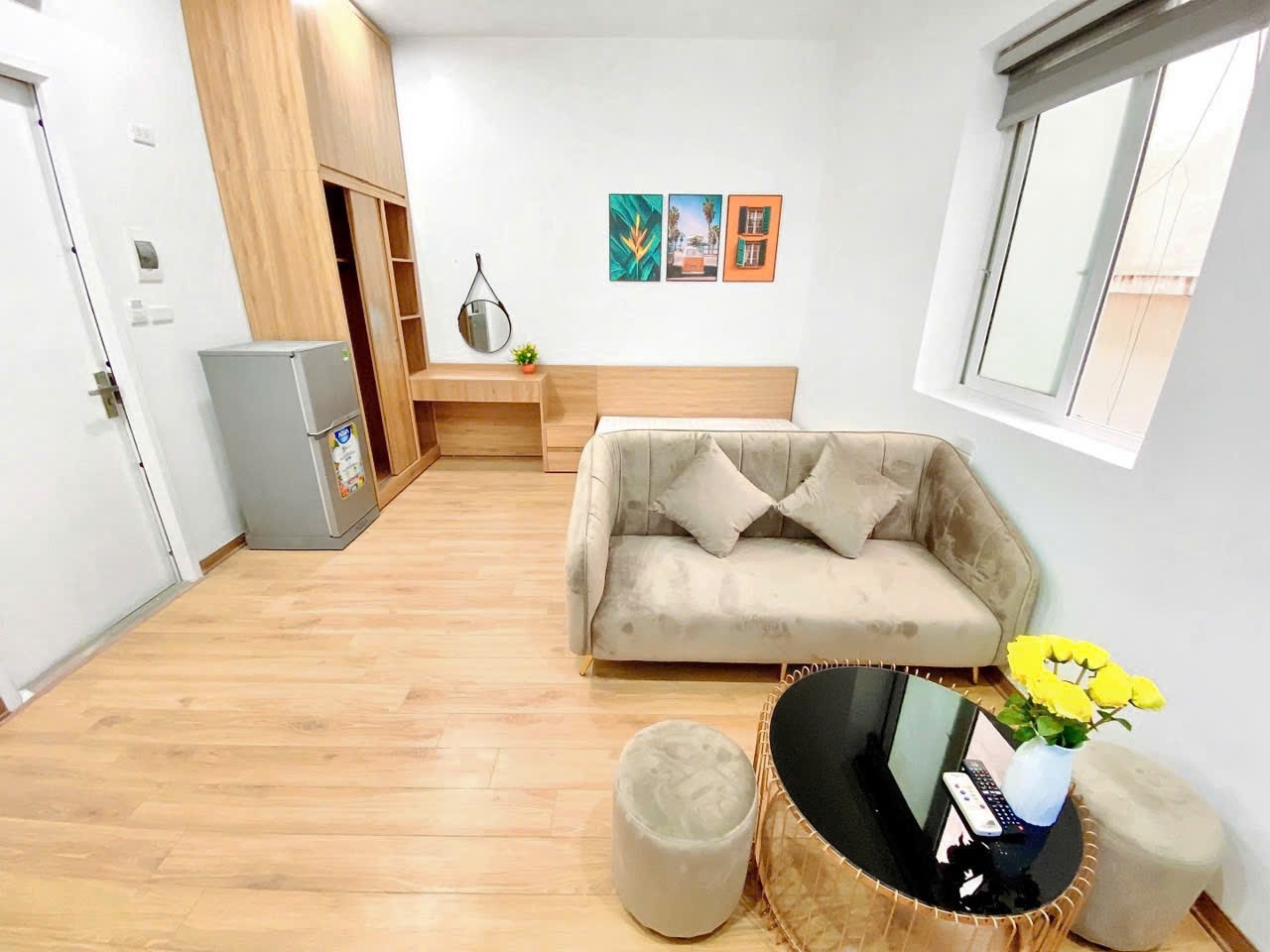 Phòng trọ Studio 28m2 tại Blue Homes Linh Lang - Ba Đình - Phòng ngủ