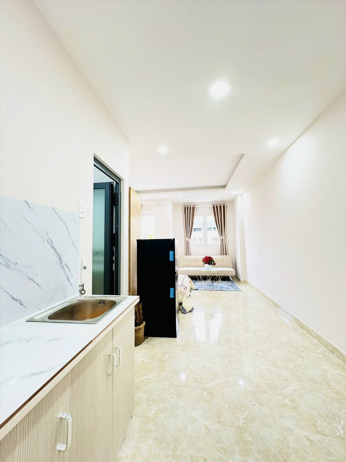 Phòng trọ Studio 30m2 tại Diamond House Nơ Trang Long - Bình Thạnh - Phòng ngủ