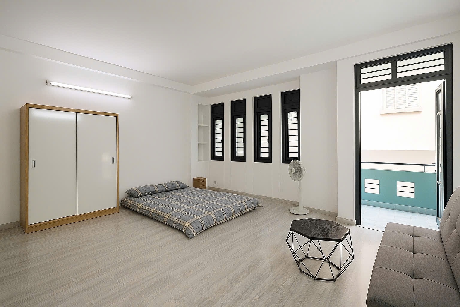 Phòng trọ Studio 35m2 tại Diamond House Phan Đăng Lưu - Bình Thạnh - Phòng ngủ