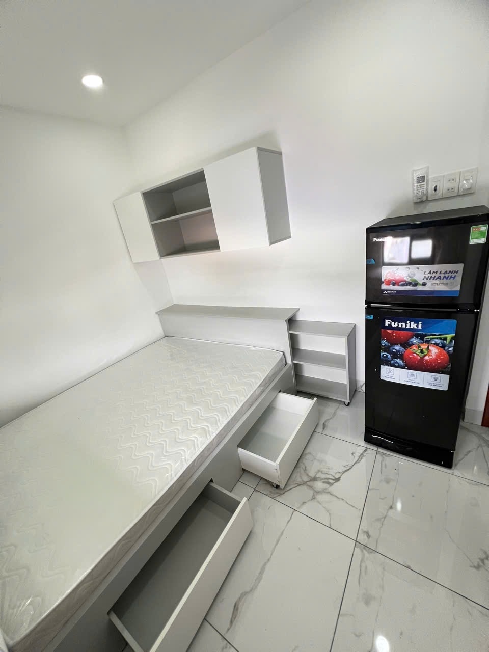 Phòng trọ Studio 25m2 tại SM House Võ Hành Trang - Tân Bình - Phòng ngủ