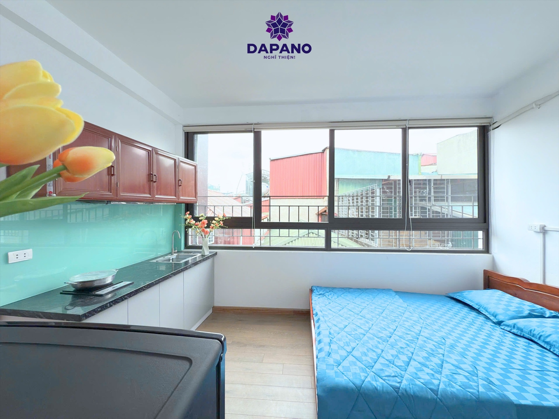 Phòng trọ Studio 30m2 tại Salahomes Hồng Mai - Hai Bà Trưng - Phòng ngủ