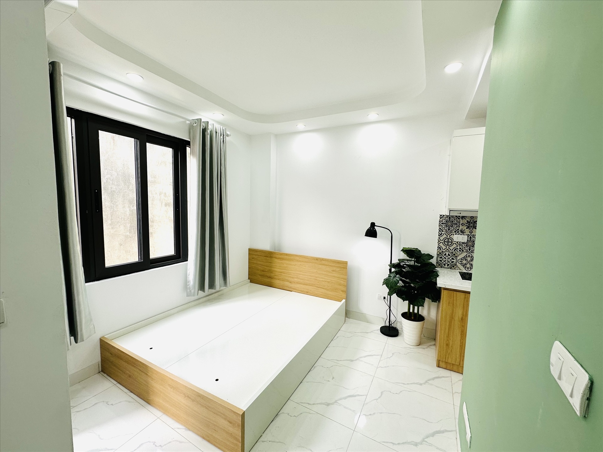 Phòng trọ Studio 18m2 tại MVQ House 2 Hoàng Ngân - Cầu Giấy - Phòng ngủ