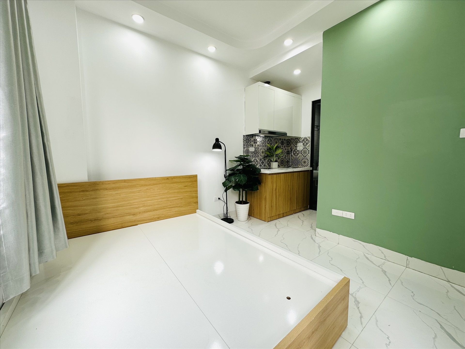 Phòng trọ Studio 18m2 tại MVQ House 2 Hoàng Ngân - Cầu Giấy - Phòng ngủ