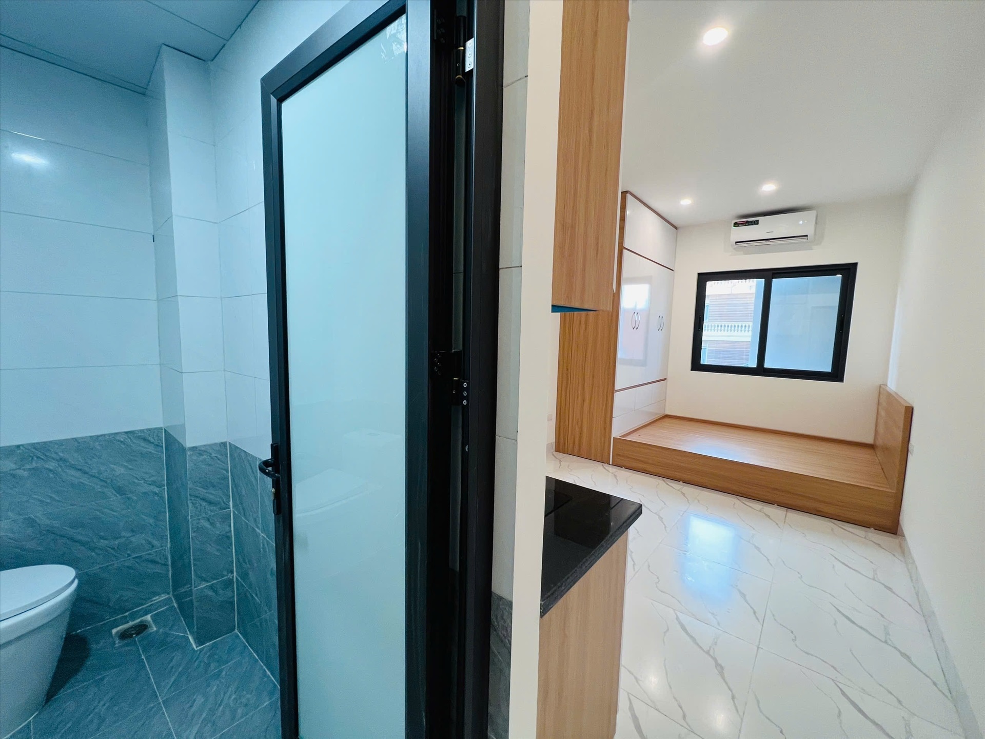 Phòng trọ Studio 25m2 tại DT House Lạc Long Quân - Cầu Giấy - Phòng ngủ
