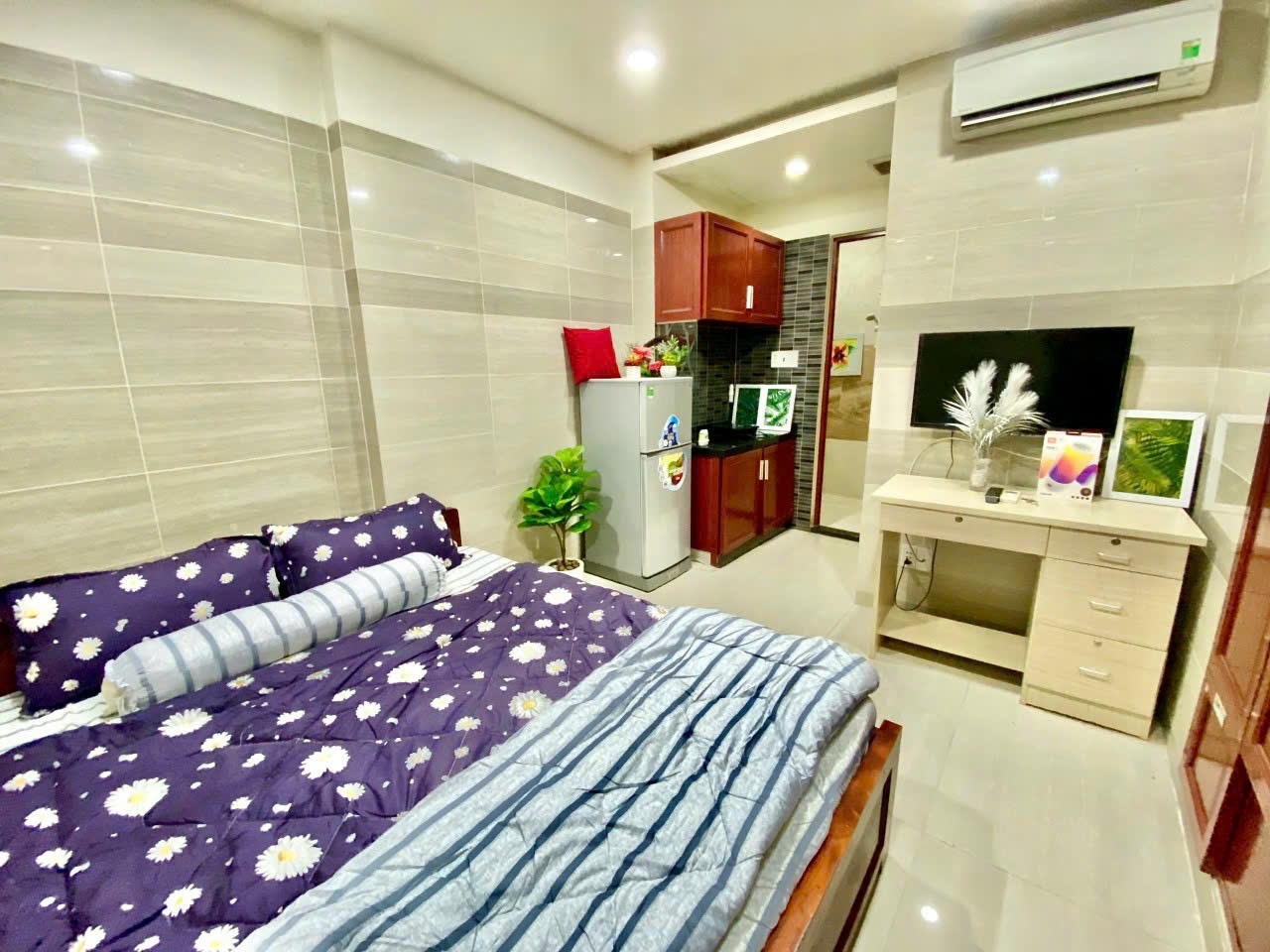 Phòng trọ Studio 28m2 tại CD House Đoàn Thị Điểm - Phú Nhuận - Phòng ngủ