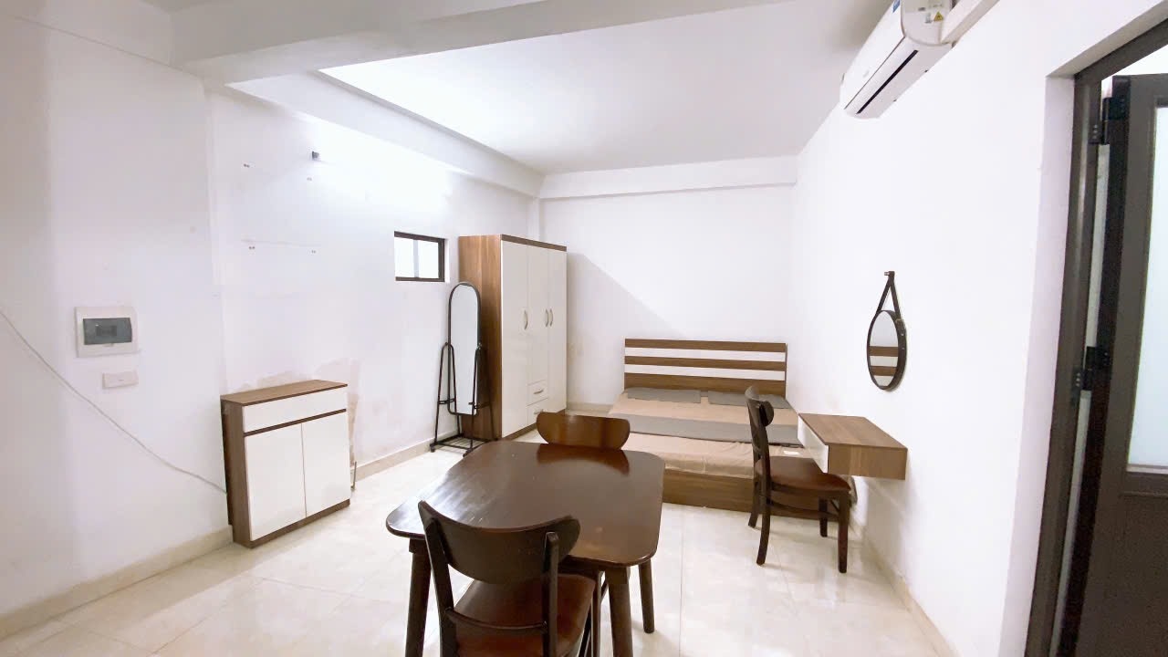 Phòng trọ Studio 25m2 tại QHOME Quan Nhân - Thanh Xuân - Phòng ngủ