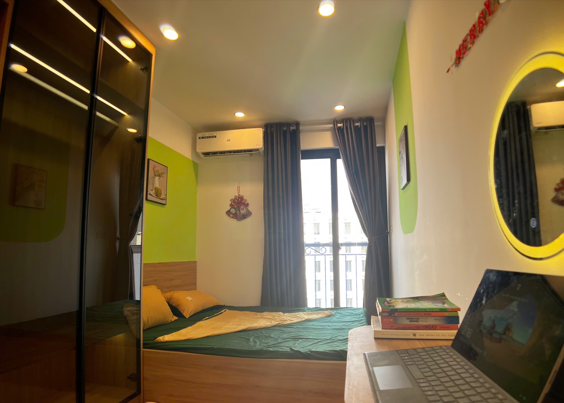 Phòng trọ Studio 28m2 tại VVH House Kim Giang - Hoàng Mai - Phòng ngủ