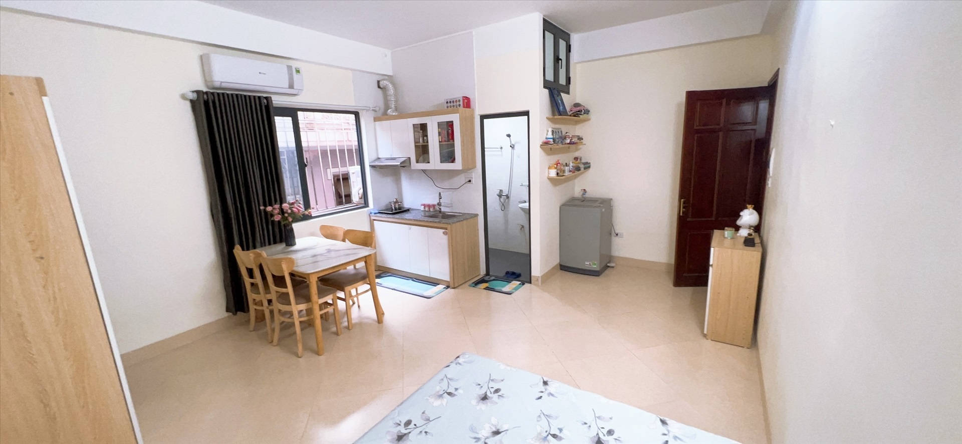 Phòng trọ Studio 28m2 tại QHOME Trần Duy Hưng - Cầu Giấy - Phòng ngủ