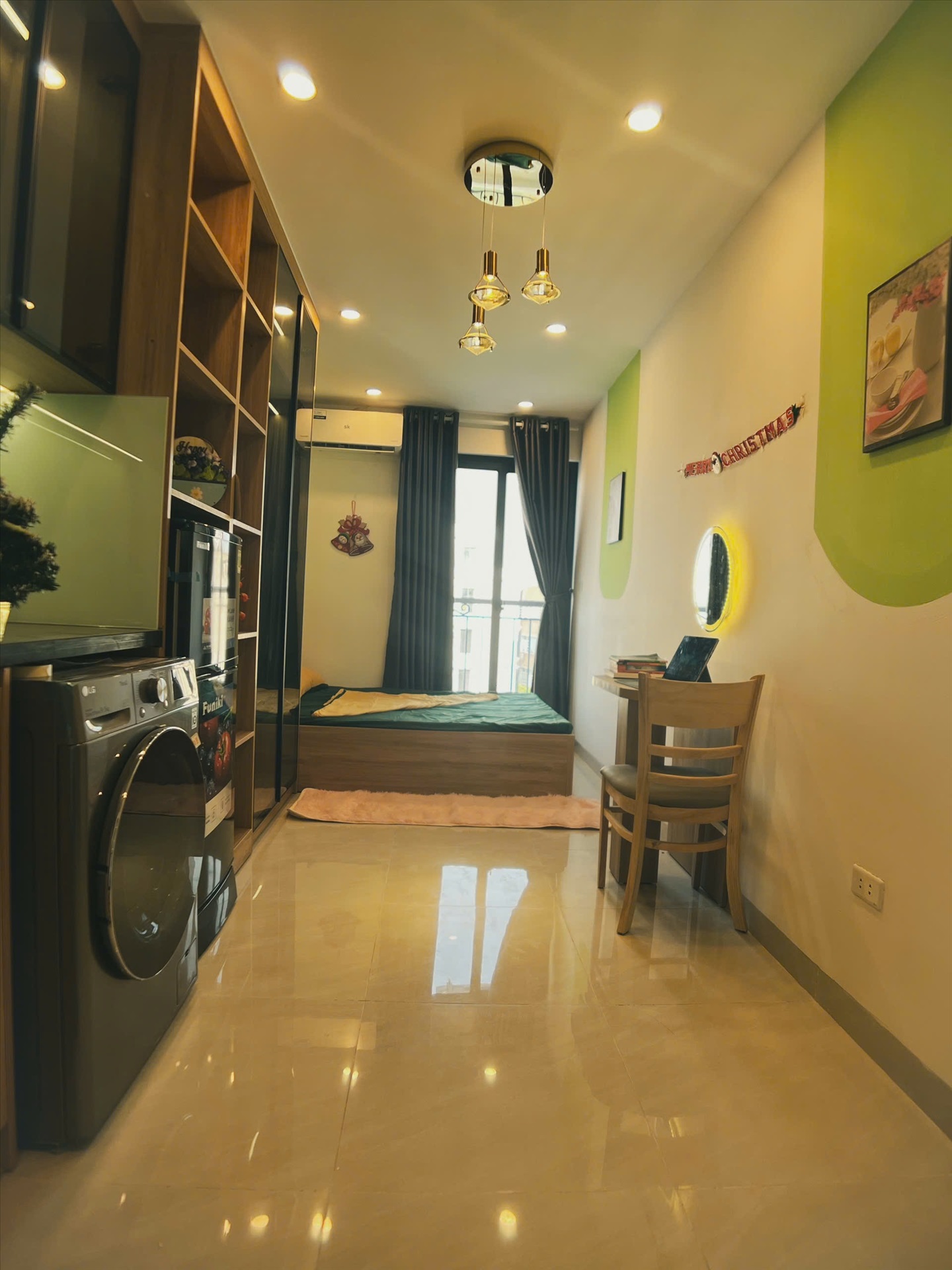 Phòng trọ Studio 28m2 tại VVH House Kim Giang - Hoàng Mai - Phòng khách