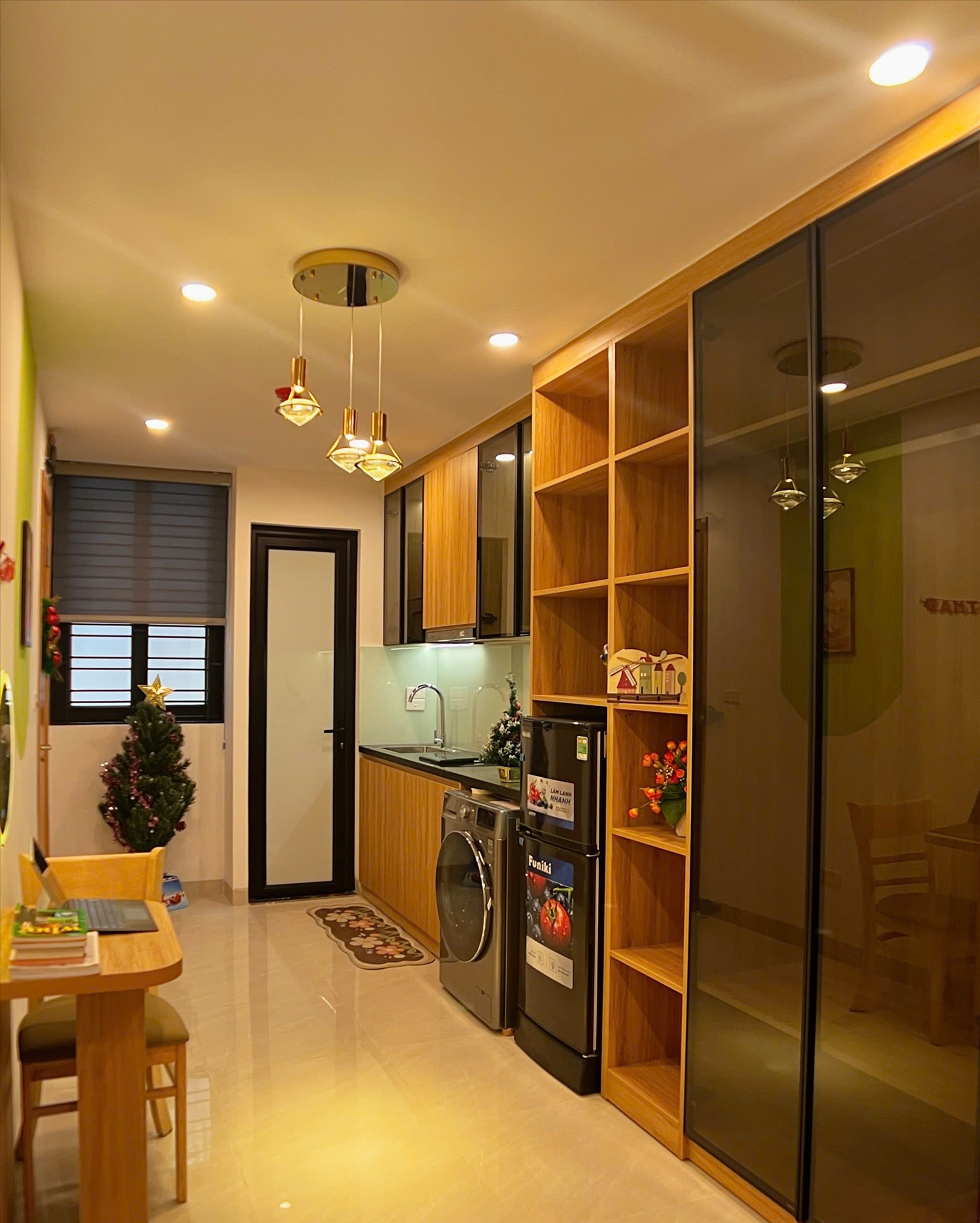 Phòng trọ Studio 28m2 tại VVH House Kim Giang - Hoàng Mai - Phòng bếp