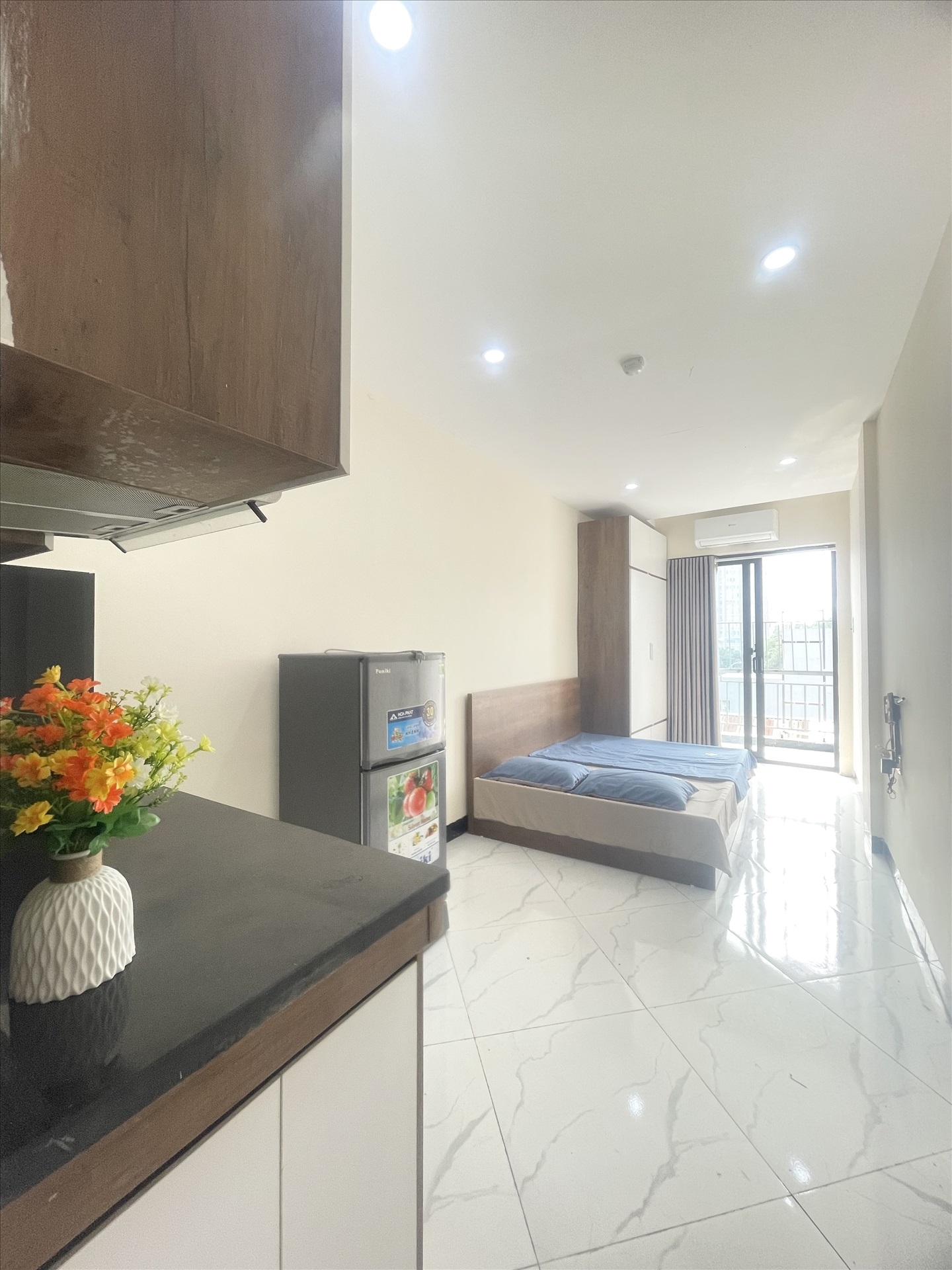 Phòng trọ Studio 25m2 tại Friends Team Khương Đình - Thanh Xuân - Phòng ngủ