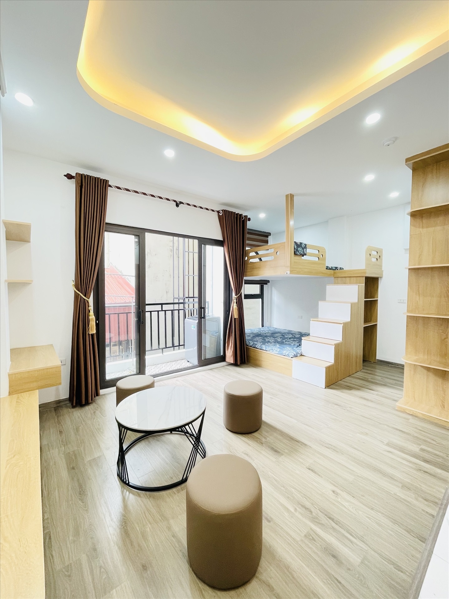Phòng trọ Studio 30m2 tại Friends Team Phương Liệt - Thanh Xuân - Phòng khách