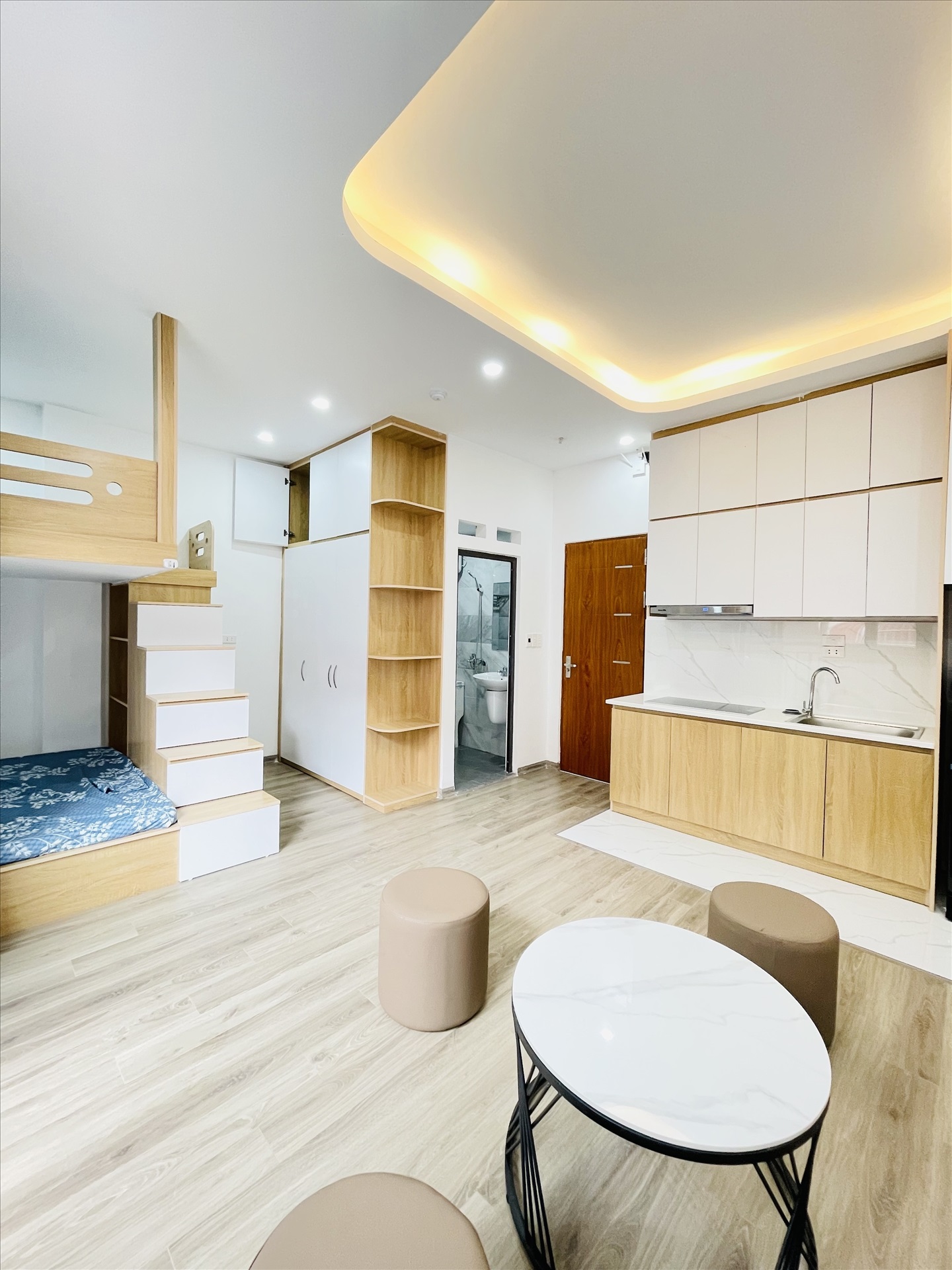 Phòng trọ Studio 30m2 tại Friends Team Phương Liệt - Thanh Xuân - Phòng bếp
