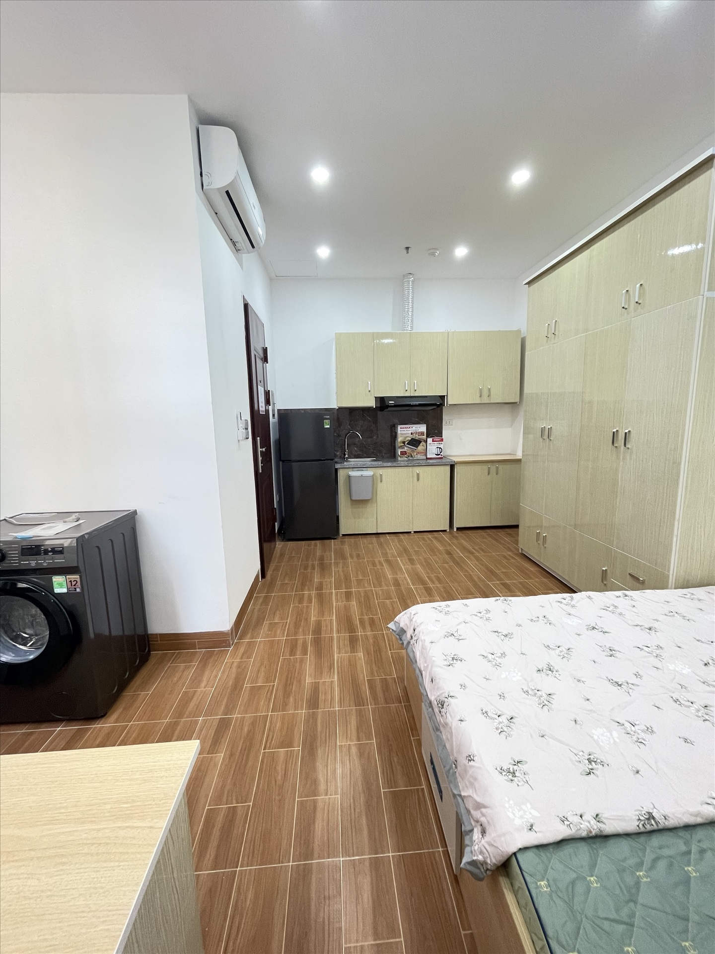 Phòng trọ Studio 27m2 tại Friends Team Thái Thịnh - Đống Đa - Phòng bếp