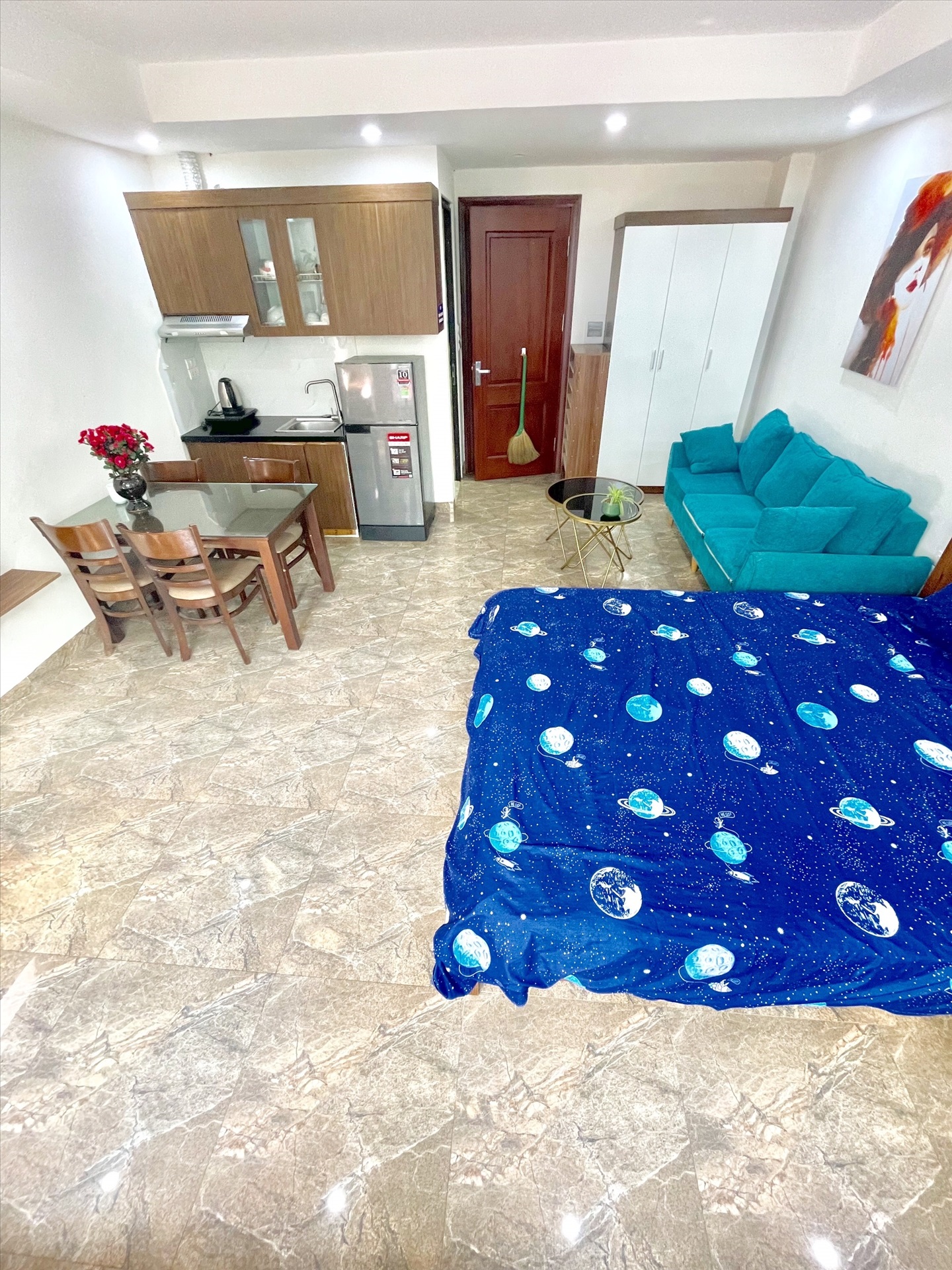 Phòng trọ Studio 40m2 tại Salahomes Vương Thừa Vũ - Thanh Xuân - Phòng ngủ